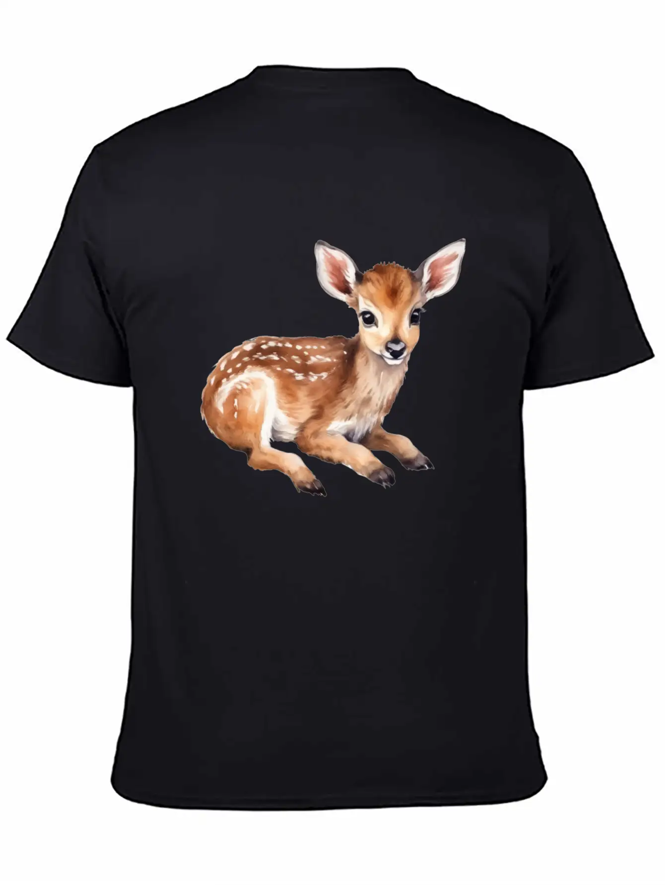 Cute Baby Deer Fawn Unisex Short Sleeve Soft Cotton T-Shirt – Casual Everyday Wear