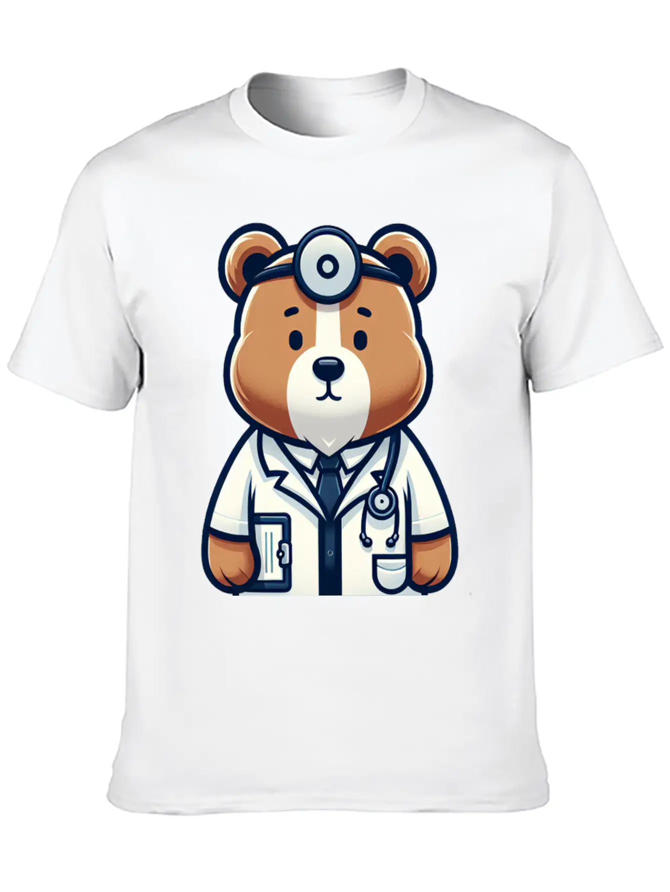 Cute Bear Doctor Stylish Everyday T-Shirt – Unisex Basic Cotton Tee