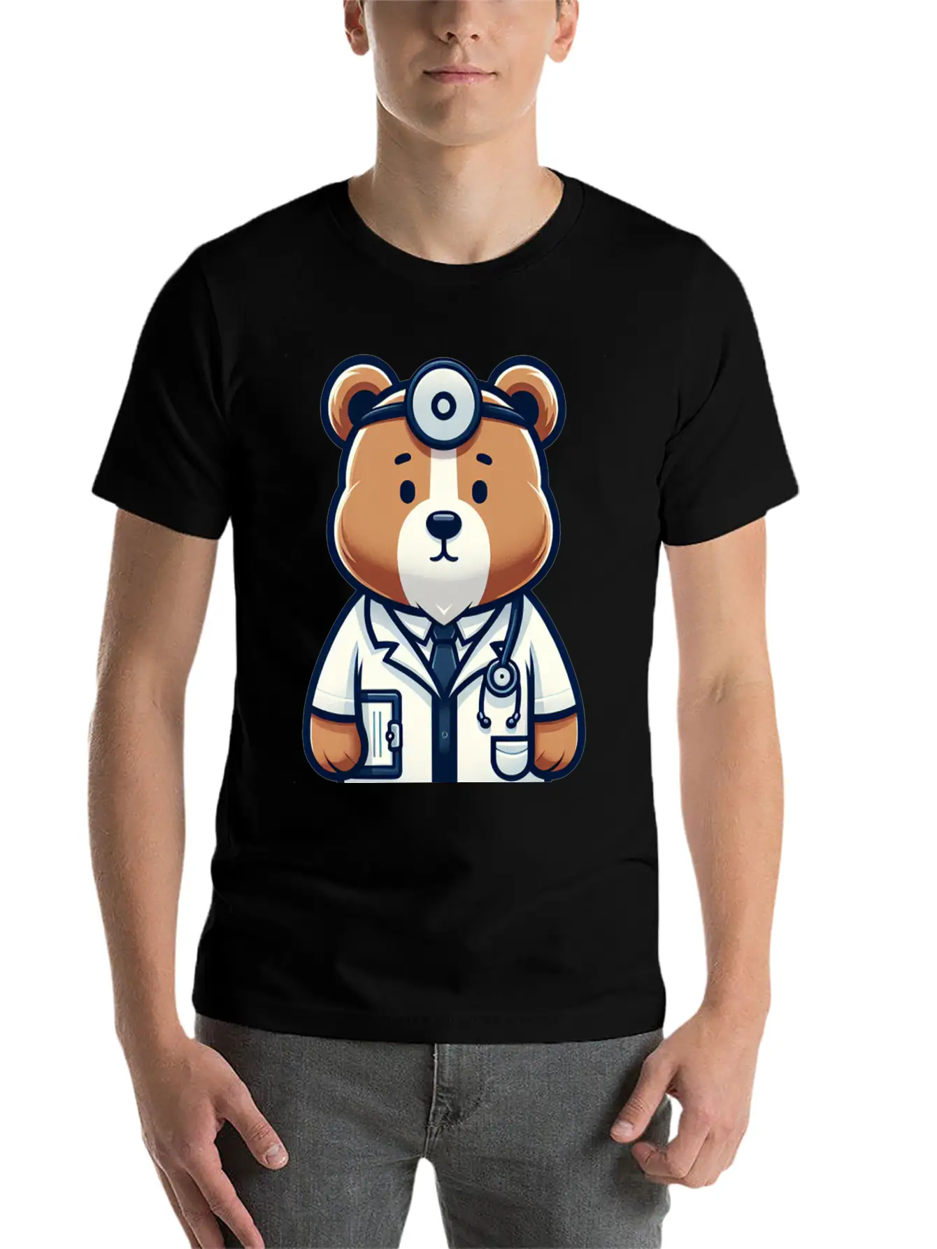 Cute Bear Doctor Stylish Everyday T-Shirt – Unisex Basic Cotton Tee