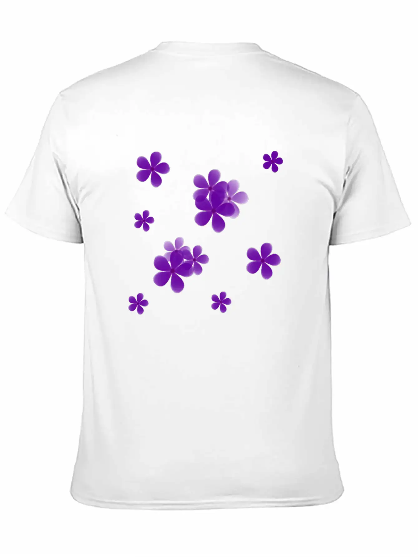 Cute Blue Flowers Basic Graphic T-Shirt – Daily Comfort In Soft Cotton