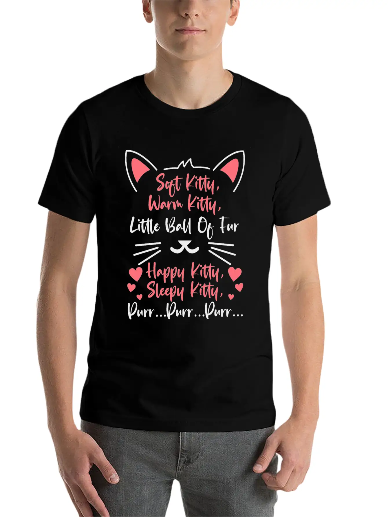 Cute Cat Owner Kitten Cat Mom Cat Dad Lullaby Song Unisex Short Sleeve Soft Cotton T-Shirt – Casual Everyday Wear