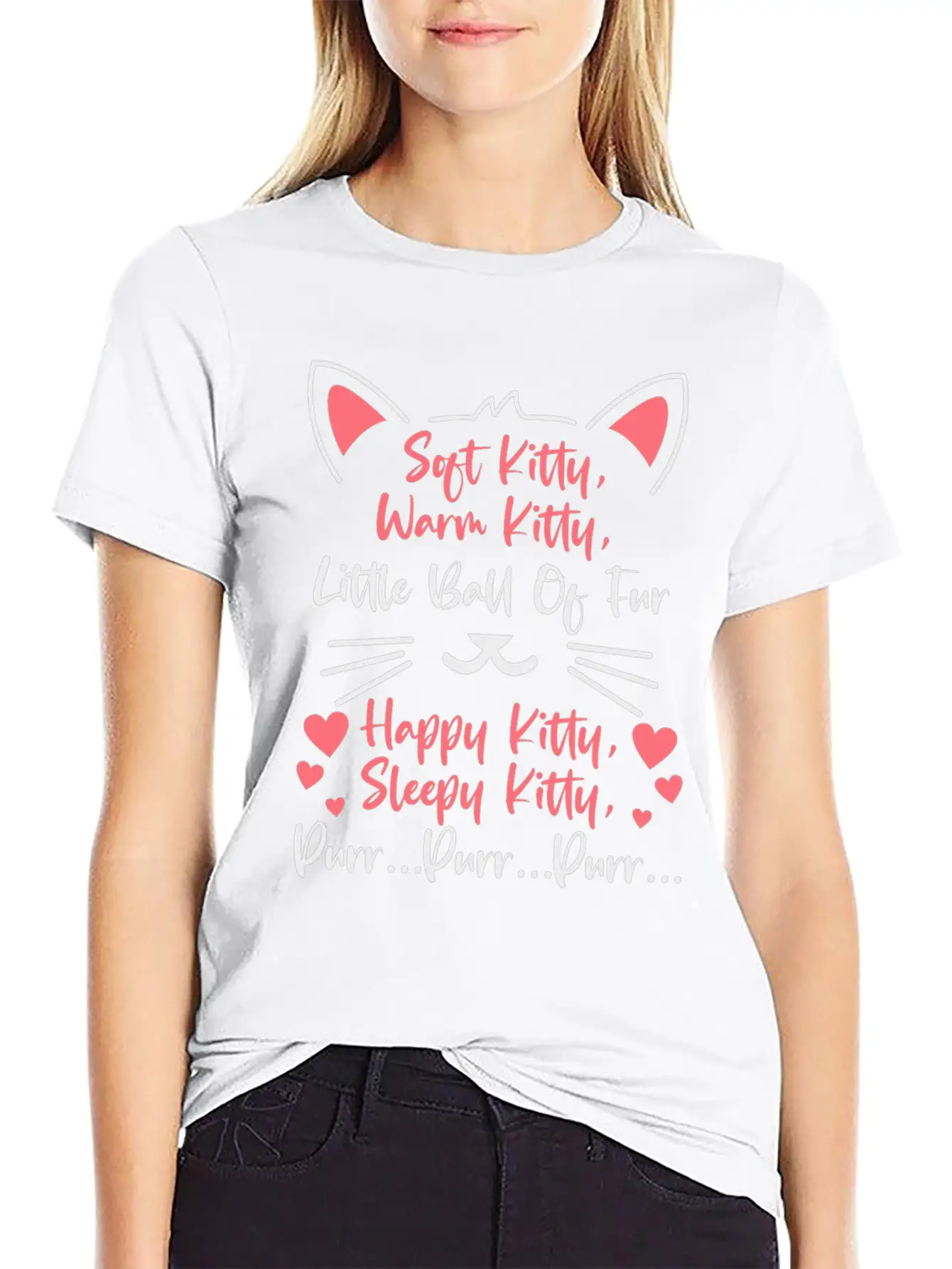 Cute Cat Owner Kitten Cat Mom Cat Dad Lullaby Song Unisex Short Sleeve Soft Cotton T-Shirt – Casual Everyday Wear