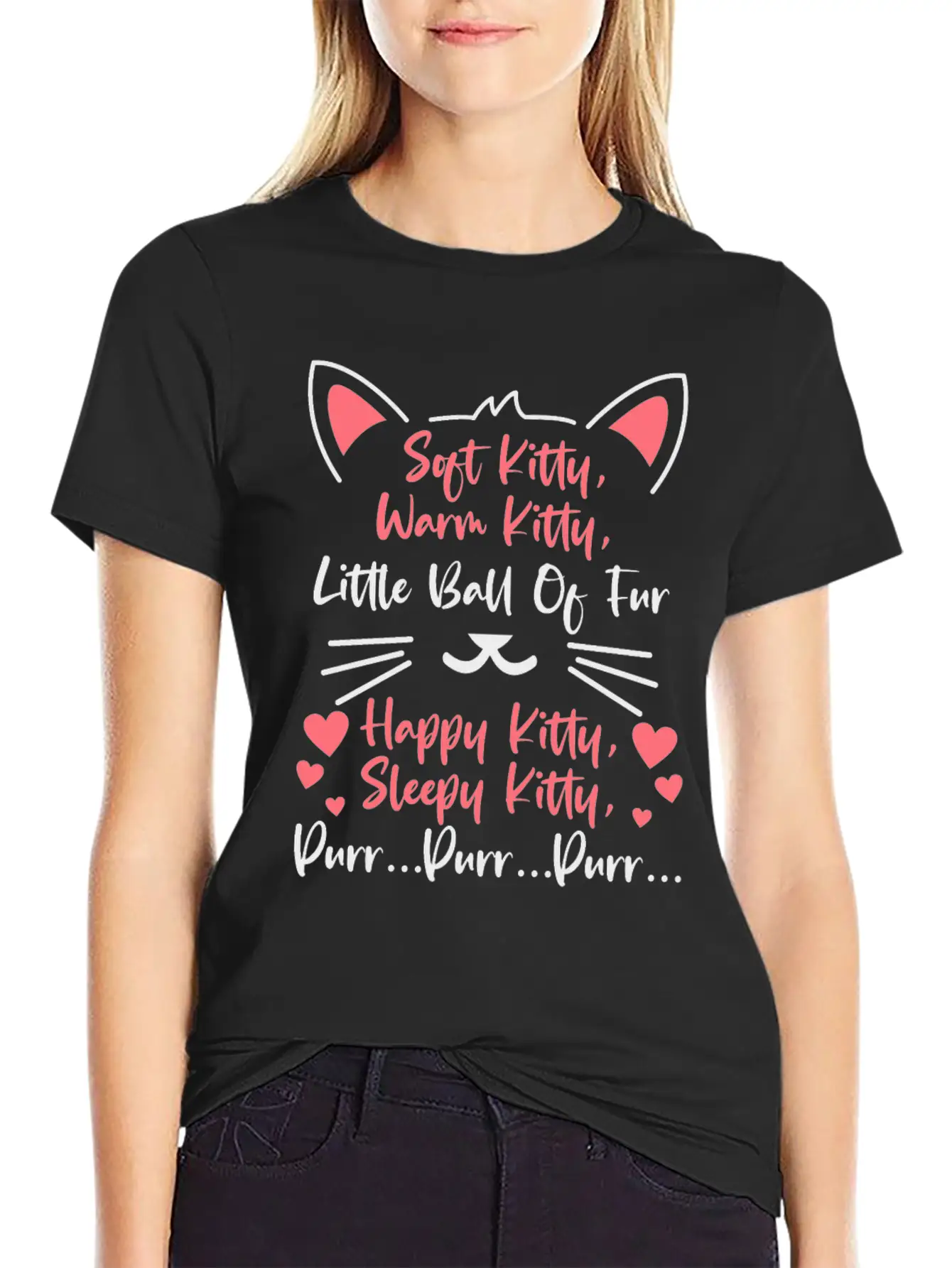 Cute Cat Owner Kitten Cat Mom Cat Dad Lullaby Song Unisex Short Sleeve Soft Cotton T-Shirt – Casual Everyday Wear
