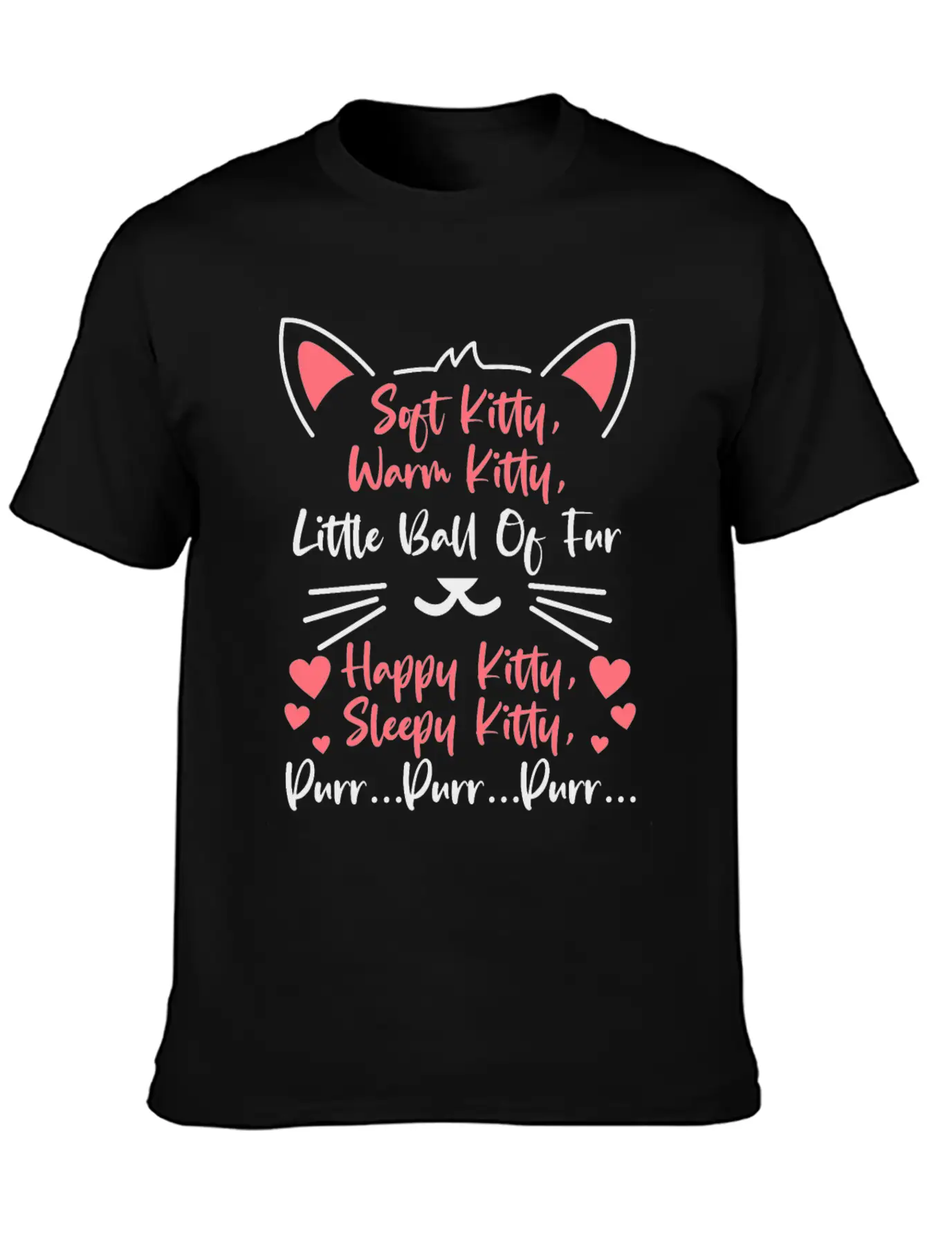 Cute Cat Owner Kitten Cat Mom Cat Dad Lullaby Song Unisex Short Sleeve Soft Cotton T-Shirt – Casual Everyday Wear