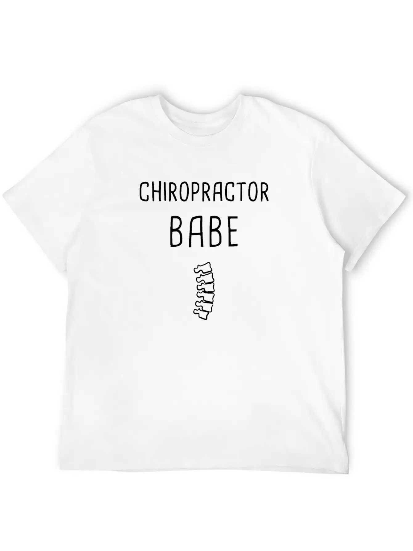 Cute Chiropractor Babe Graphic Timeless Short Sleeve Tee – Comfy And Minimalist Design