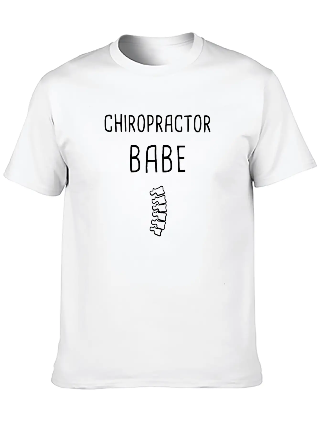 Cute Chiropractor Babe Graphic Timeless Short Sleeve Tee – Comfy And Minimalist Design