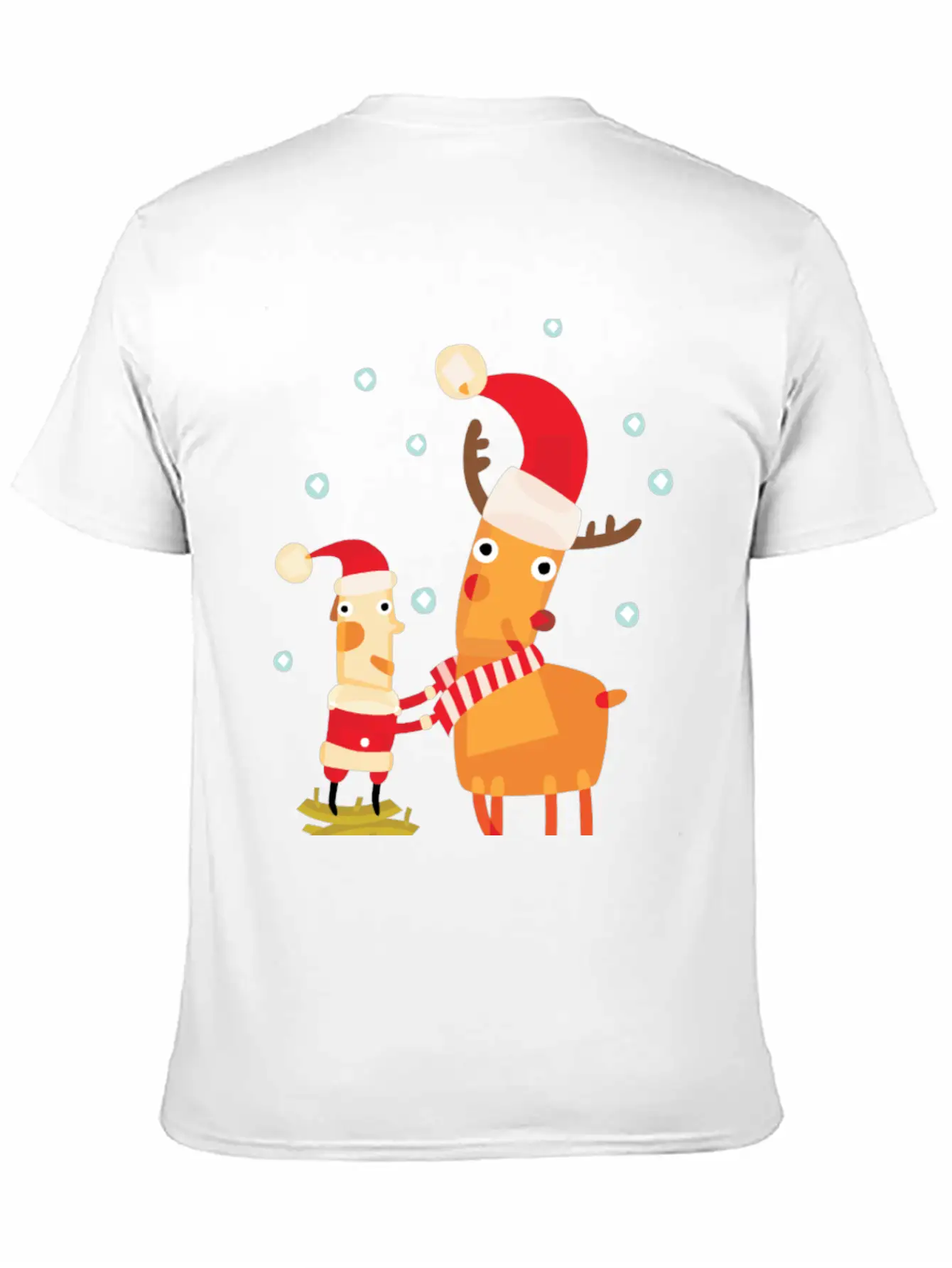 Cute Christmas Party Character Basic Graphic T-Shirt – Daily Comfort In Soft Cotton