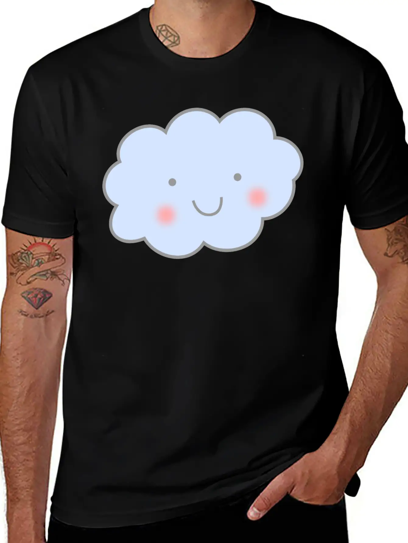 Cute Cloud Unisex Casual T-Shirt – Clean Design For Daily Comfort