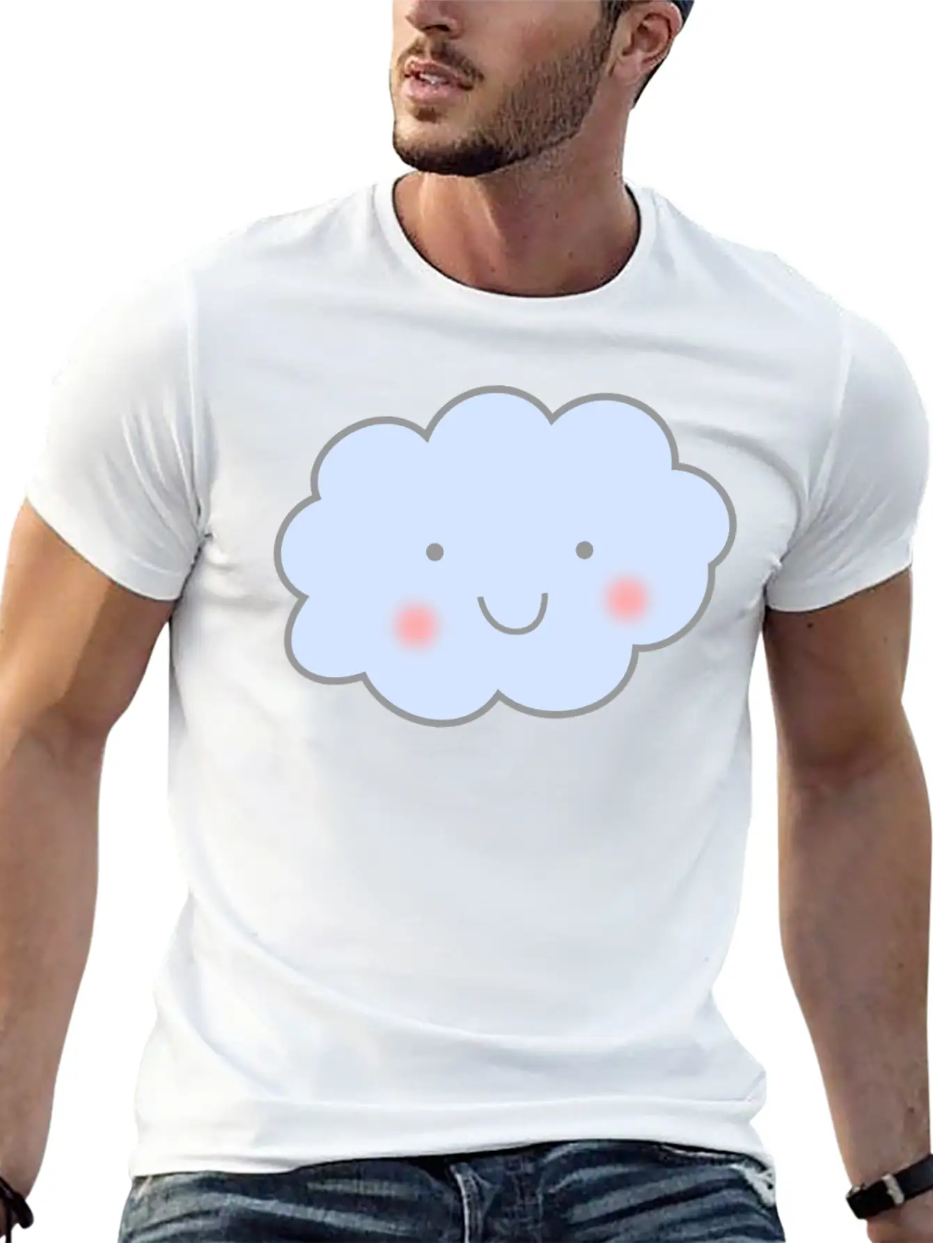Cute Cloud Unisex Casual T-Shirt – Clean Design For Daily Comfort