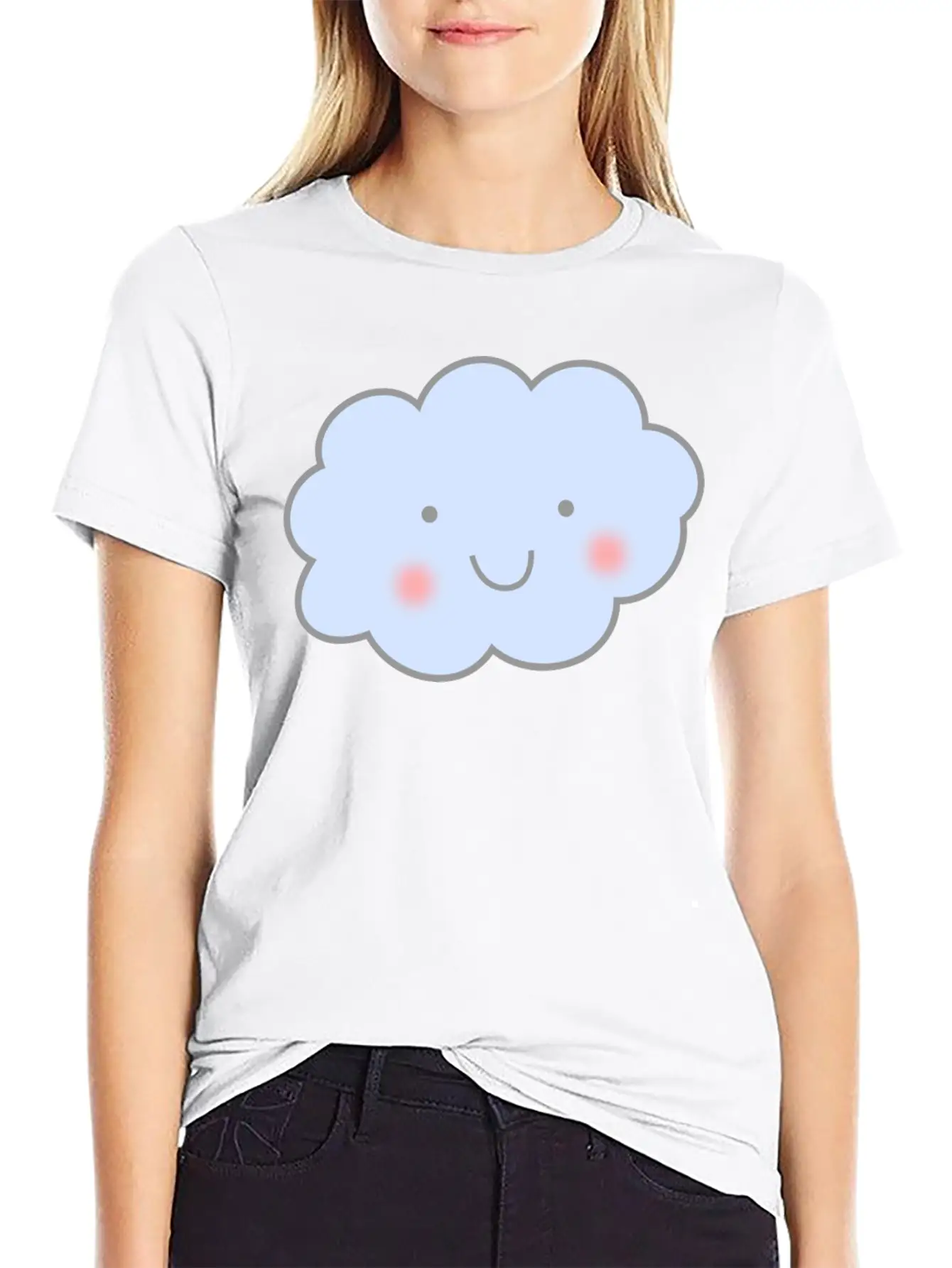 Cute Cloud Unisex Casual T-Shirt – Clean Design For Daily Comfort