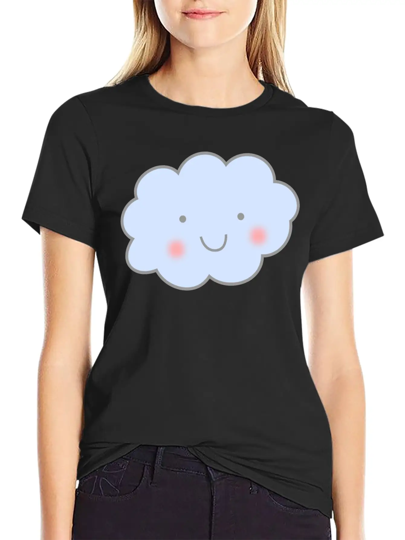 Cute Cloud Unisex Casual T-Shirt – Clean Design For Daily Comfort