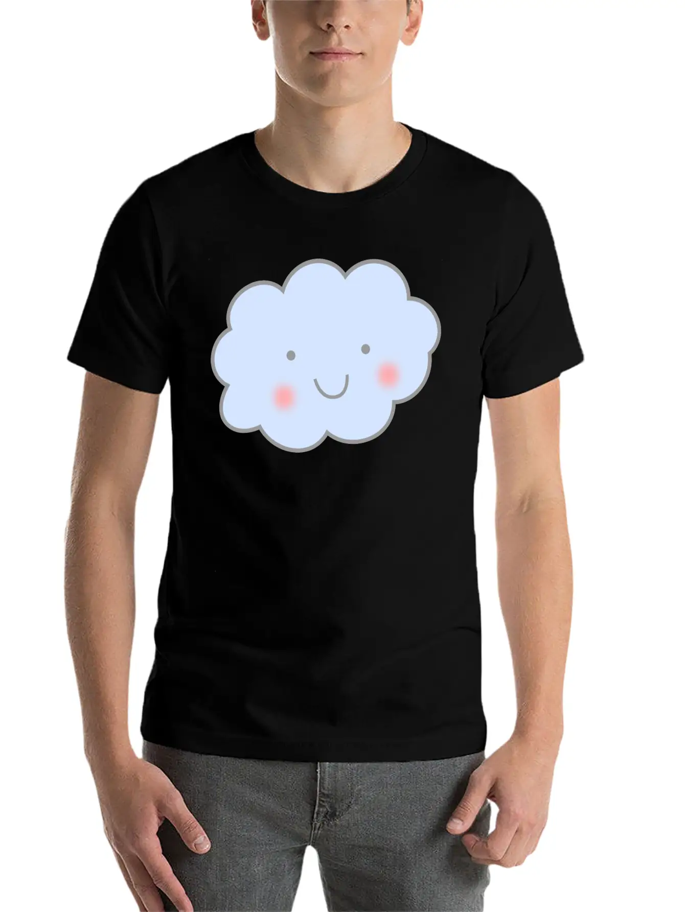 Cute Cloud Unisex Casual T-Shirt – Clean Design For Daily Comfort