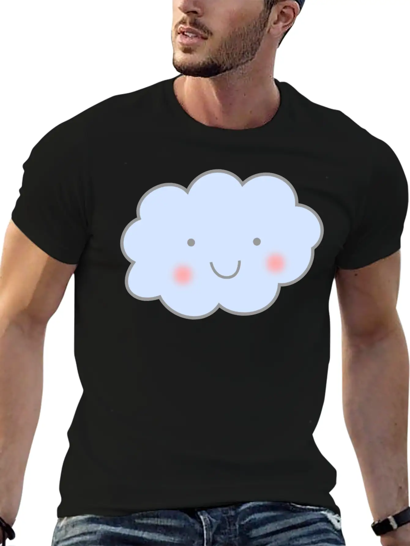 Cute Cloud Unisex Casual T-Shirt – Clean Design For Daily Comfort