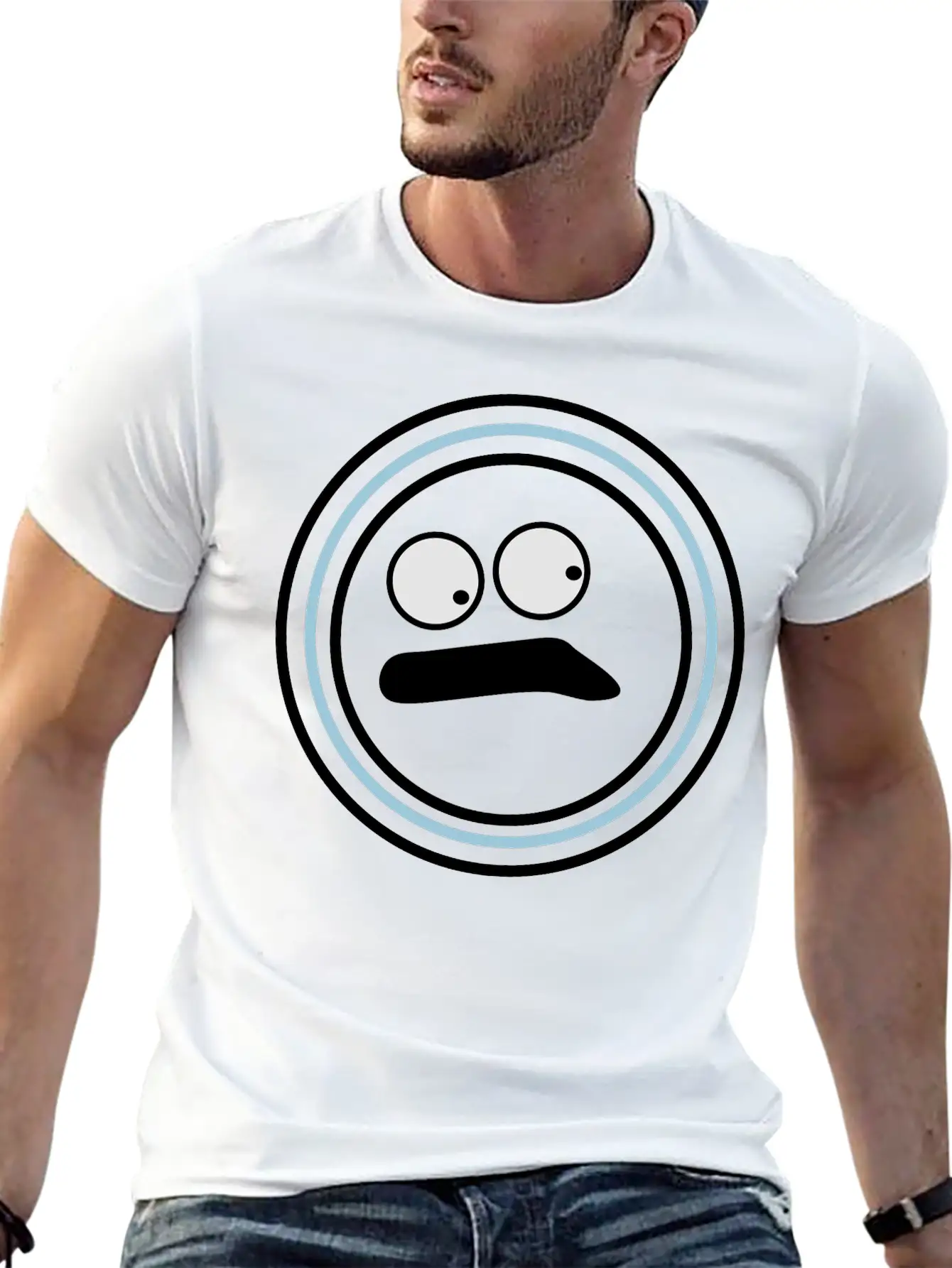 Cute Emotional Face Huh Essential Unisex Summer Tee – Soft Cotton Casual Fit