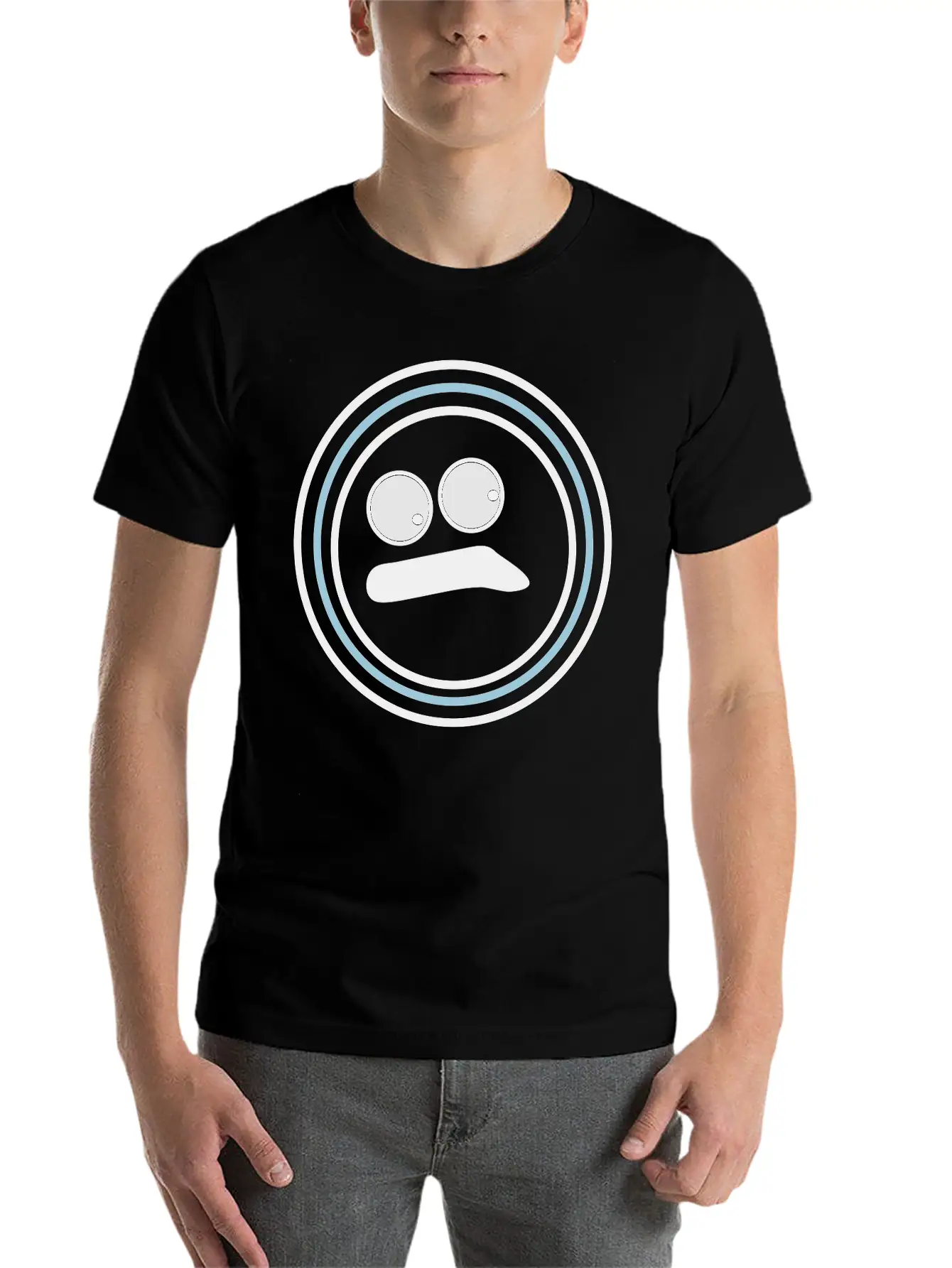Cute Emotional Face Huh Essential Unisex Summer Tee – Soft Cotton Casual Fit