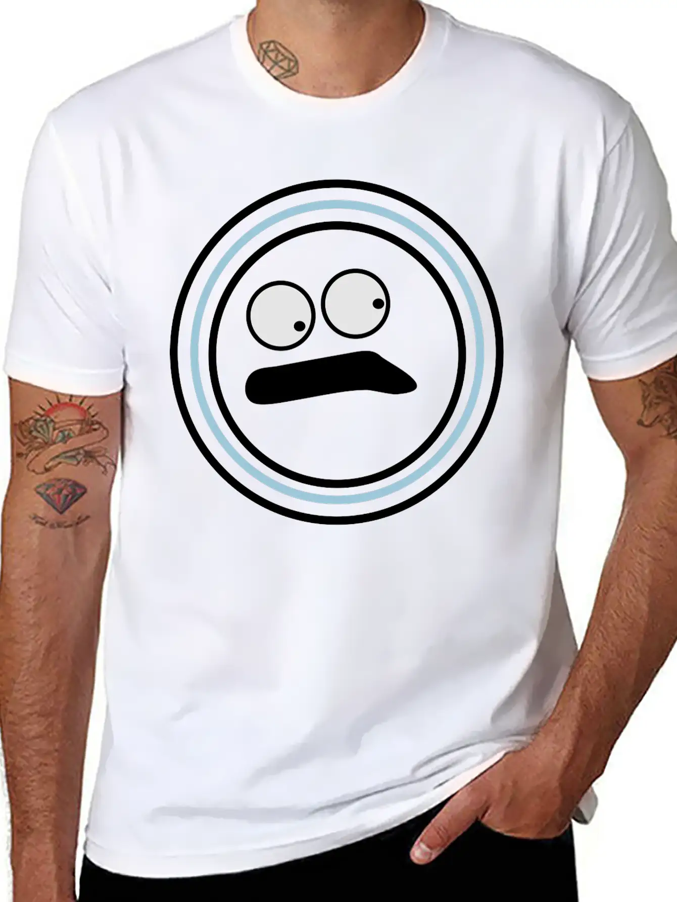 Cute Emotional Face Huh Essential Unisex Summer Tee – Soft Cotton Casual Fit