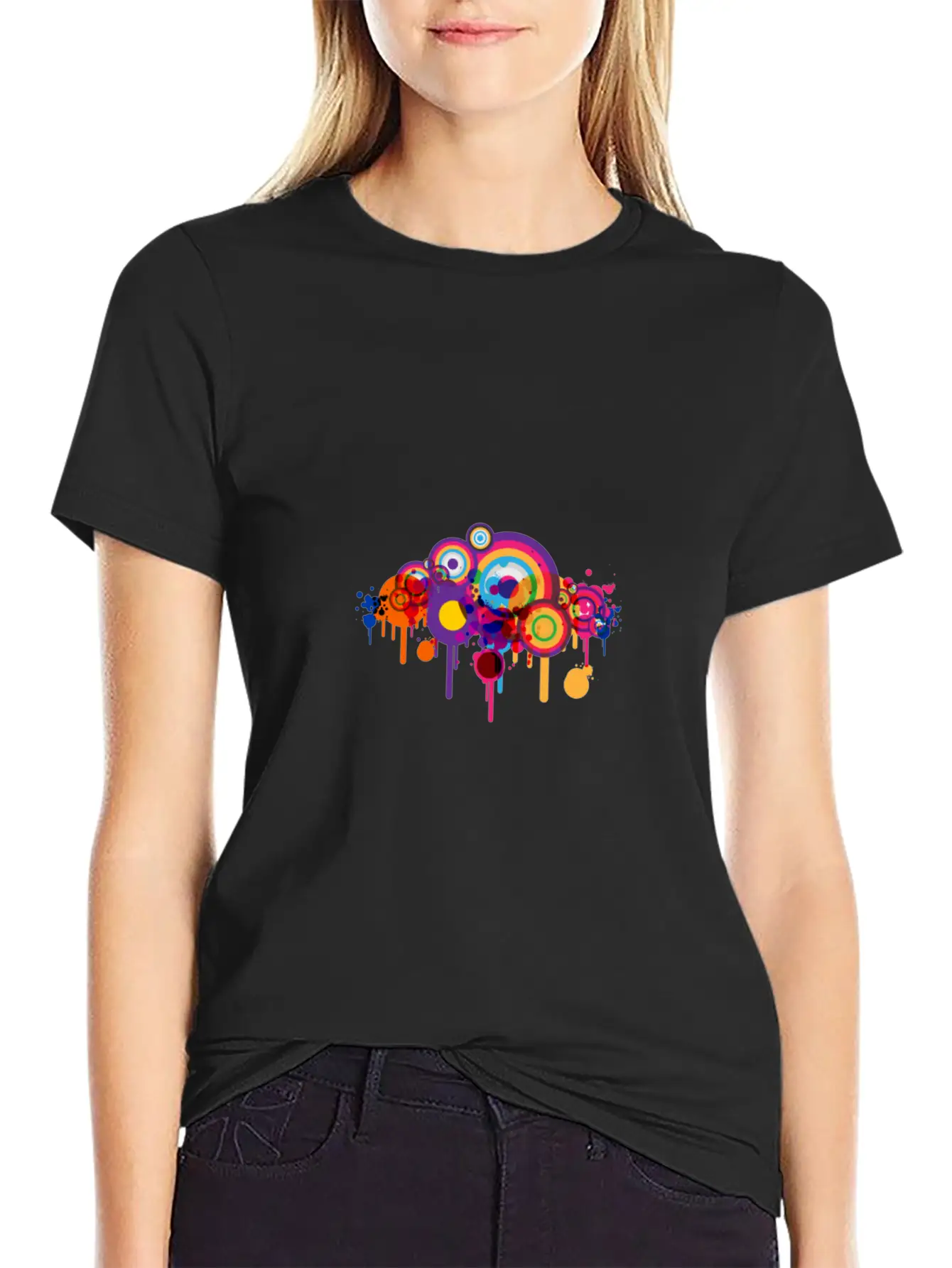 Cute Funny Cute Art Comic Drawing T-Shirt Unisex Short Sleeve Soft Cotton T-Shirt – Casual Everyday Wear