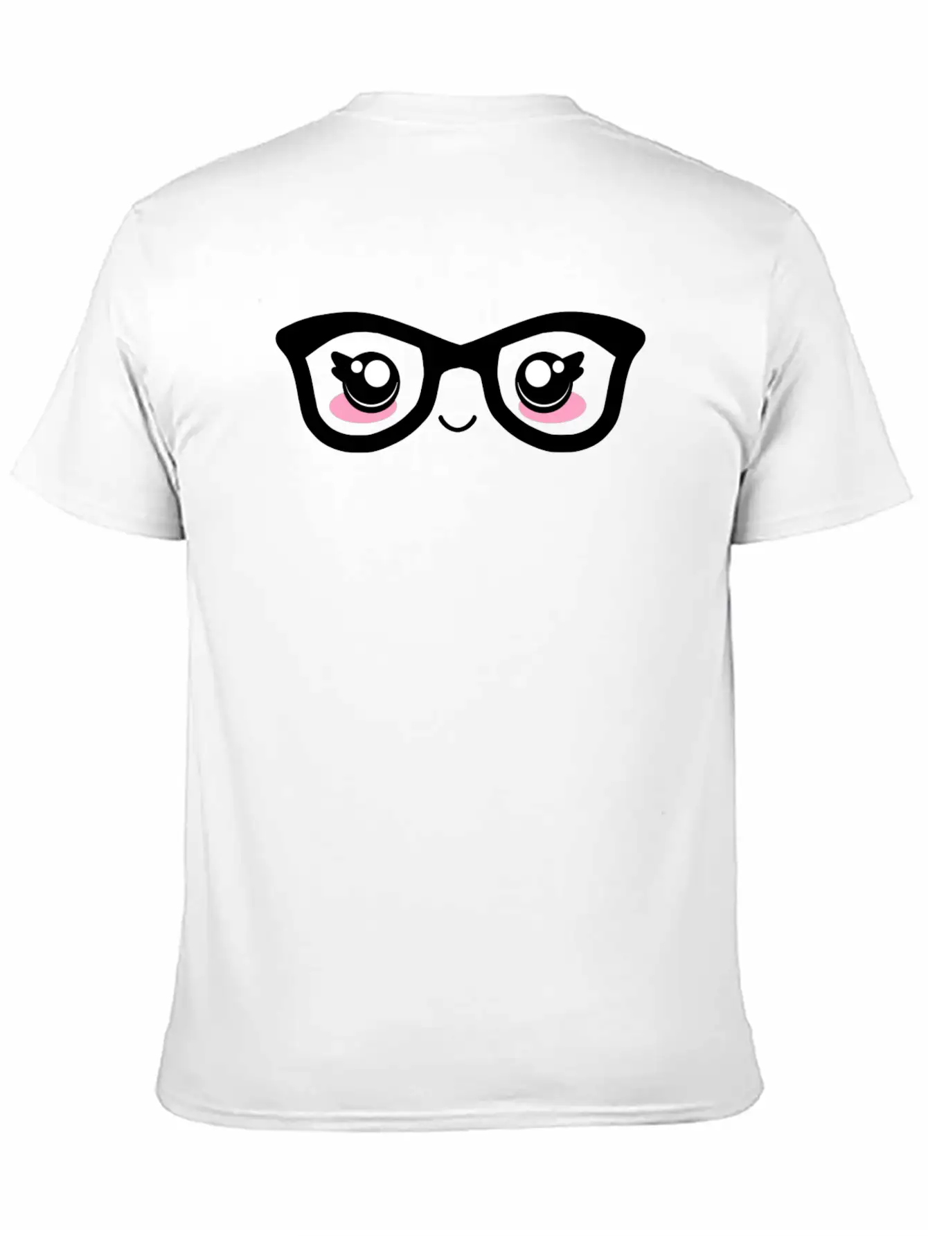 Cute Funny Kawaii Facial Expression With Glasses Stylish Everyday T-Shirt – Unisex Basic Cotton Tee
