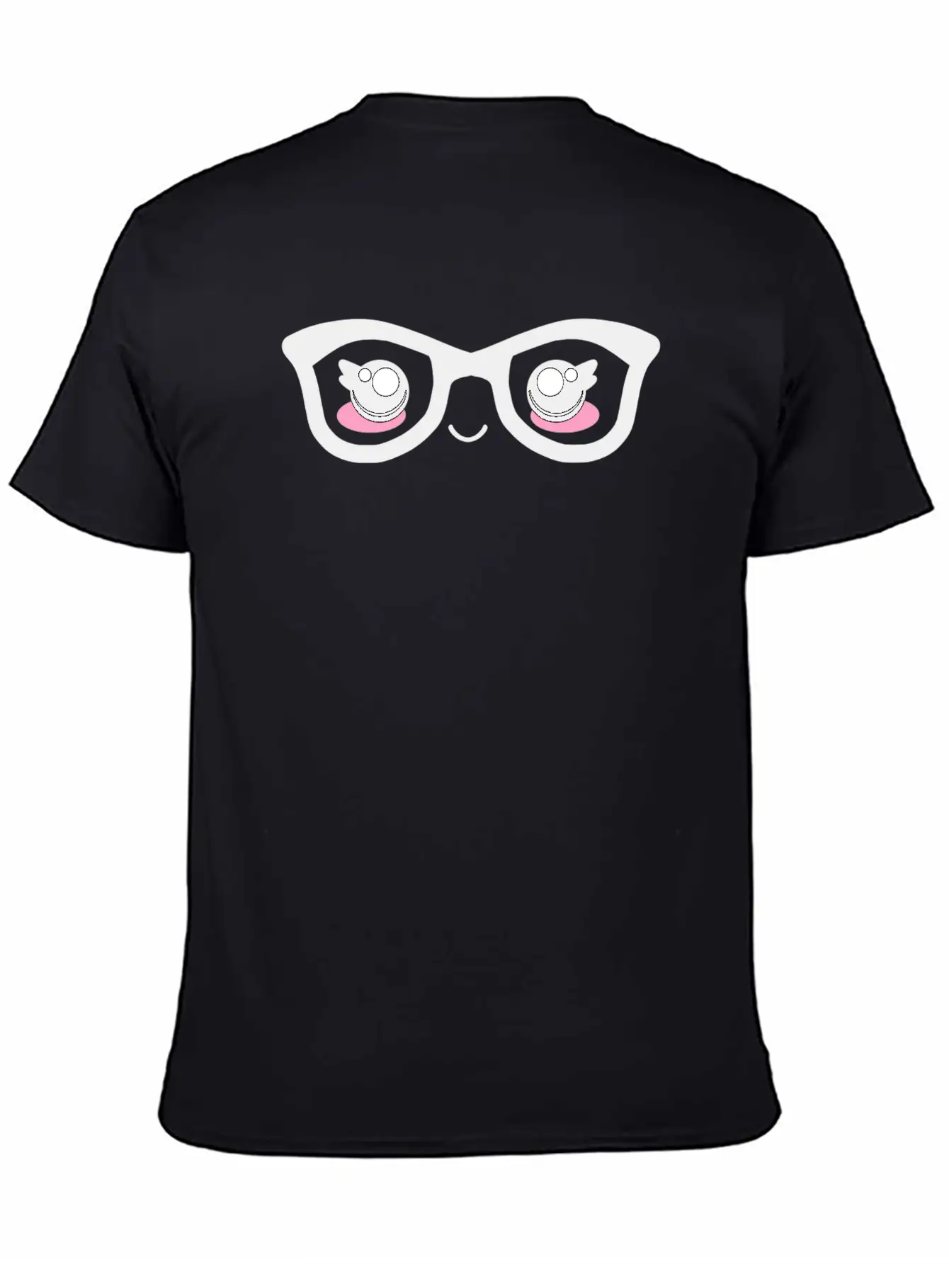 Cute Funny Kawaii Facial Expression With Glasses Stylish Everyday T-Shirt – Unisex Basic Cotton Tee