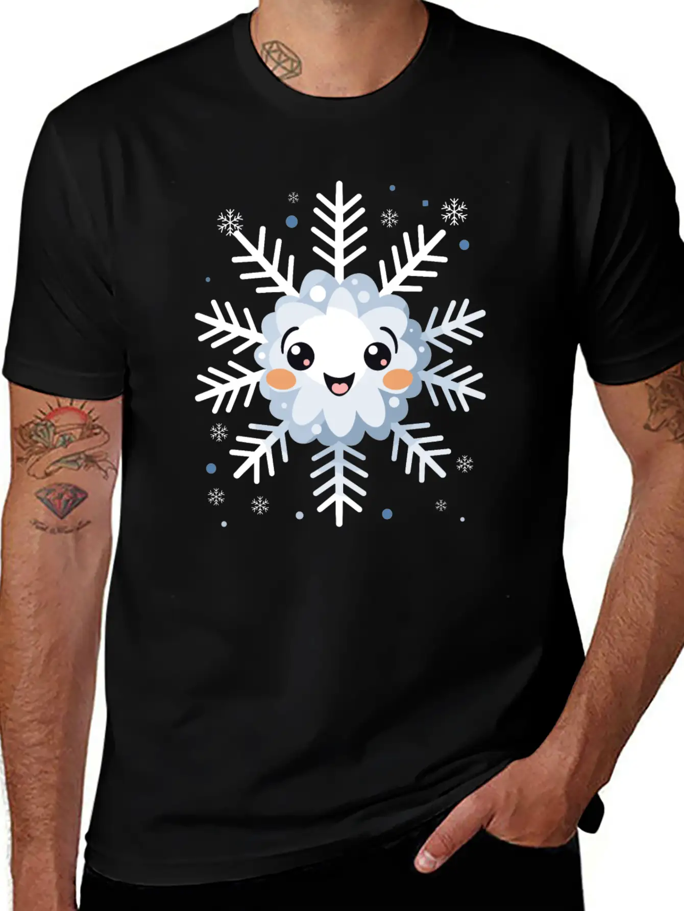 Cute Funny Snowflake Snow Winter Kawaii Gift Comfortable Minimalist Graphic Tee – Summer Style Essential
