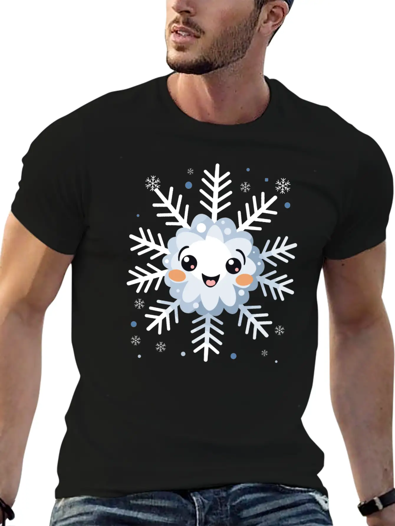 Cute Funny Snowflake Snow Winter Kawaii Gift Comfortable Minimalist Graphic Tee – Summer Style Essential