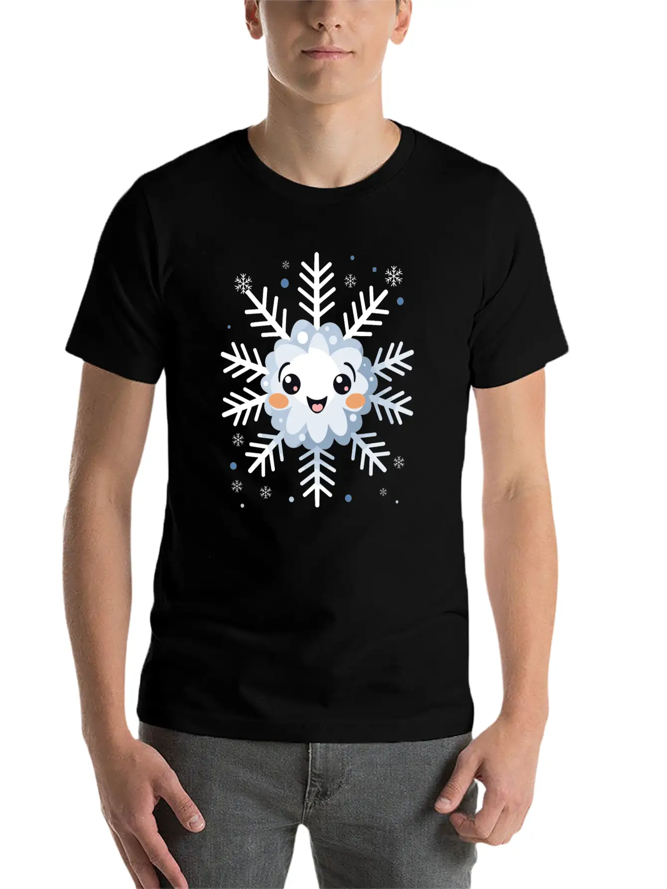 Cute Funny Snowflake Snow Winter Kawaii Gift Comfortable Minimalist Graphic Tee – Summer Style Essential