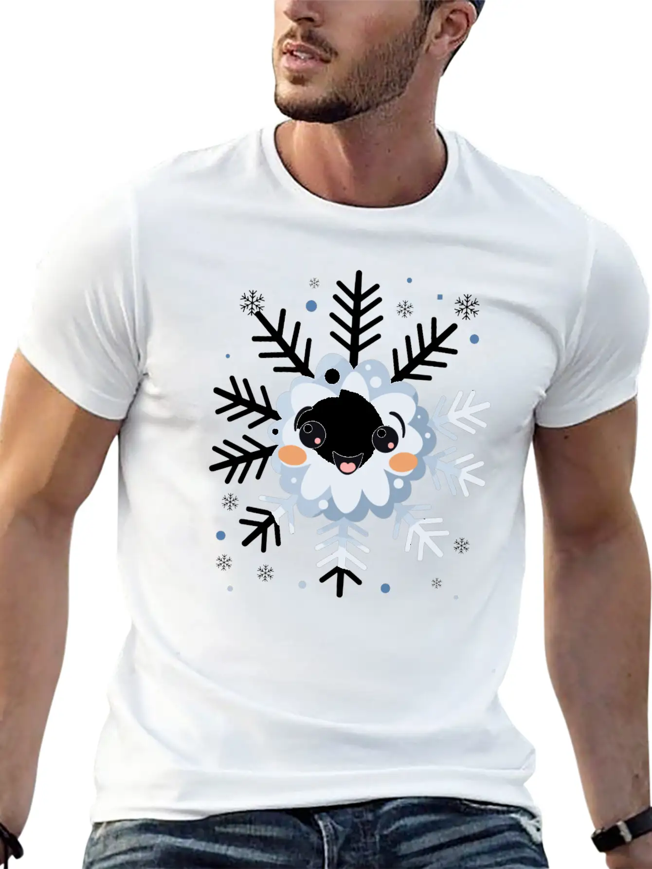 Cute Funny Snowflake Snow Winter Kawaii Gift Comfortable Minimalist Graphic Tee – Summer Style Essential