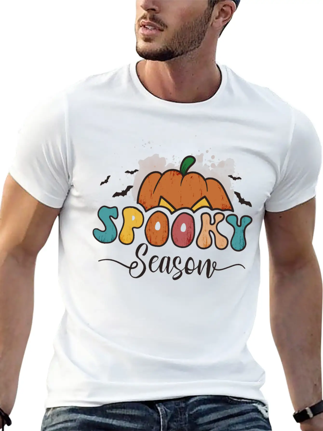 Cute Halloween Spooky Season Unisex Casual T-Shirt – Clean Design For Daily Comfort