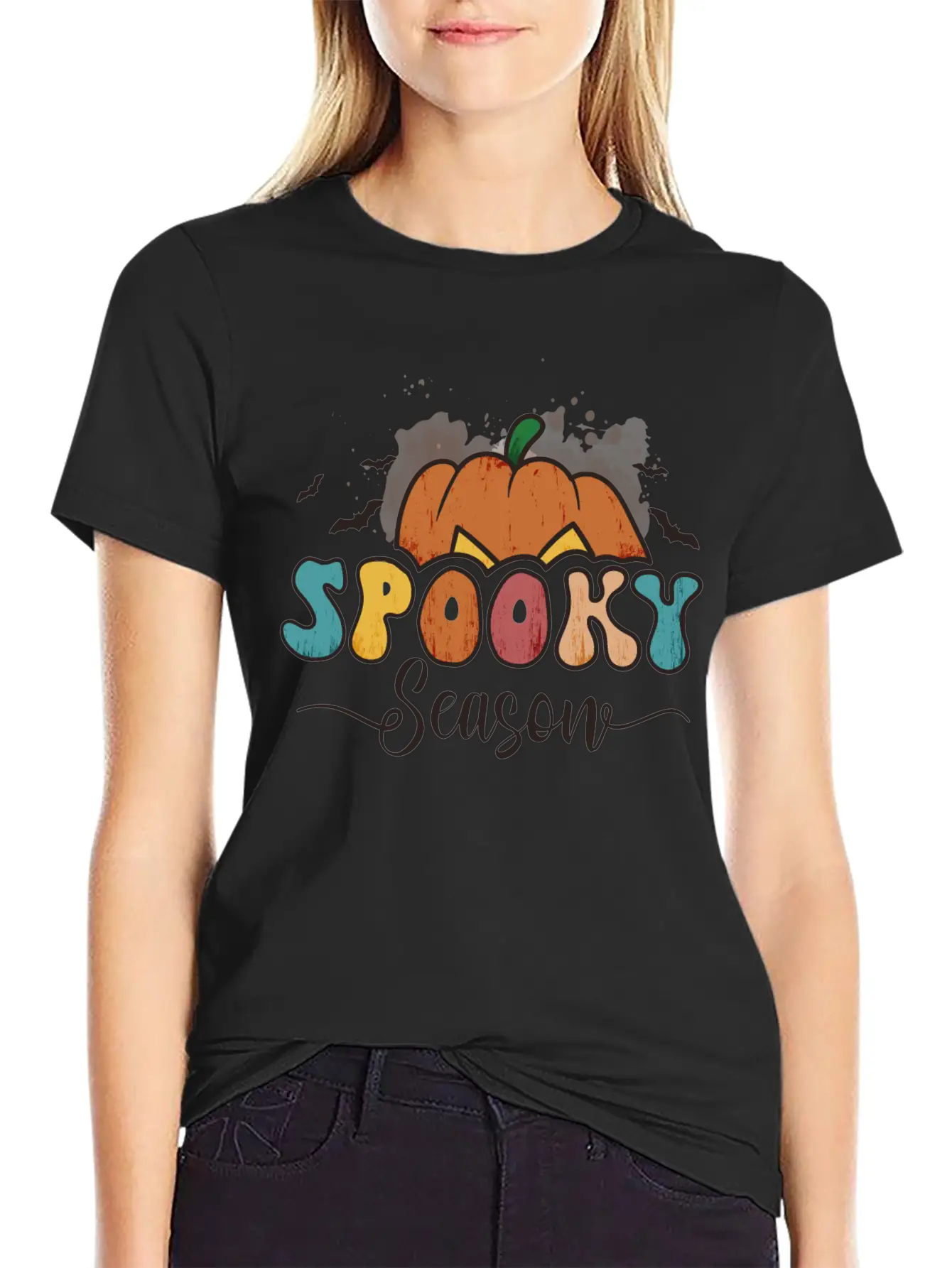Cute Halloween Spooky Season Unisex Casual T-Shirt – Clean Design For Daily Comfort