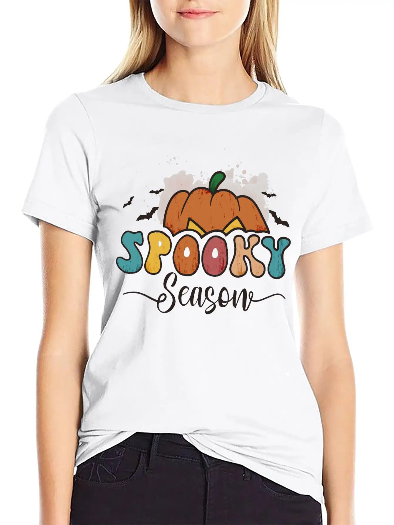 Cute Halloween Spooky Season Unisex Casual T-Shirt – Clean Design For Daily Comfort
