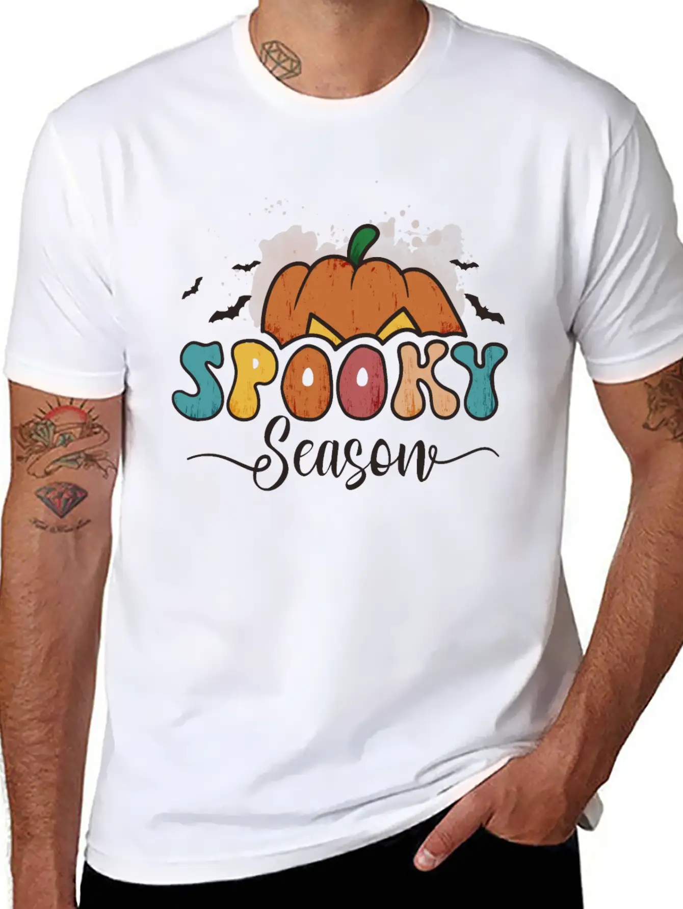 Cute Halloween Spooky Season Unisex Casual T-Shirt – Clean Design For Daily Comfort
