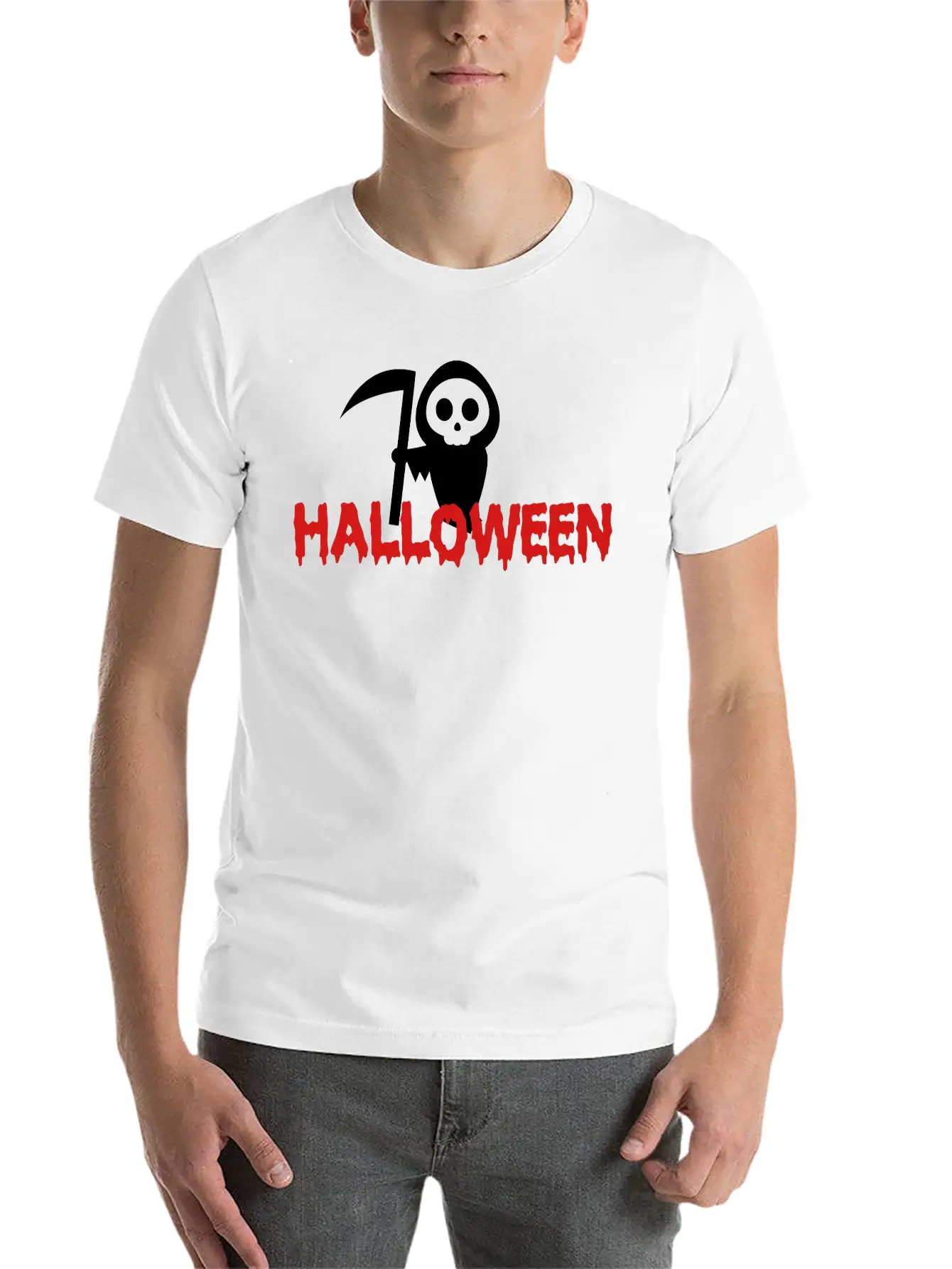 Cute Halloween Unisex Short Sleeve Soft Cotton T-Shirt – Casual Everyday Wear