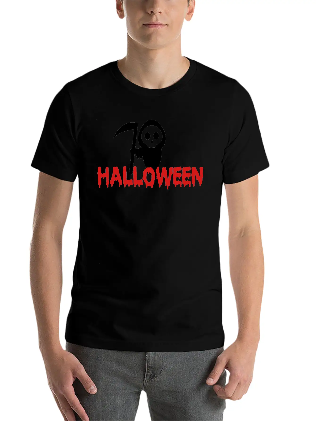 Cute Halloween Unisex Short Sleeve Soft Cotton T-Shirt – Casual Everyday Wear