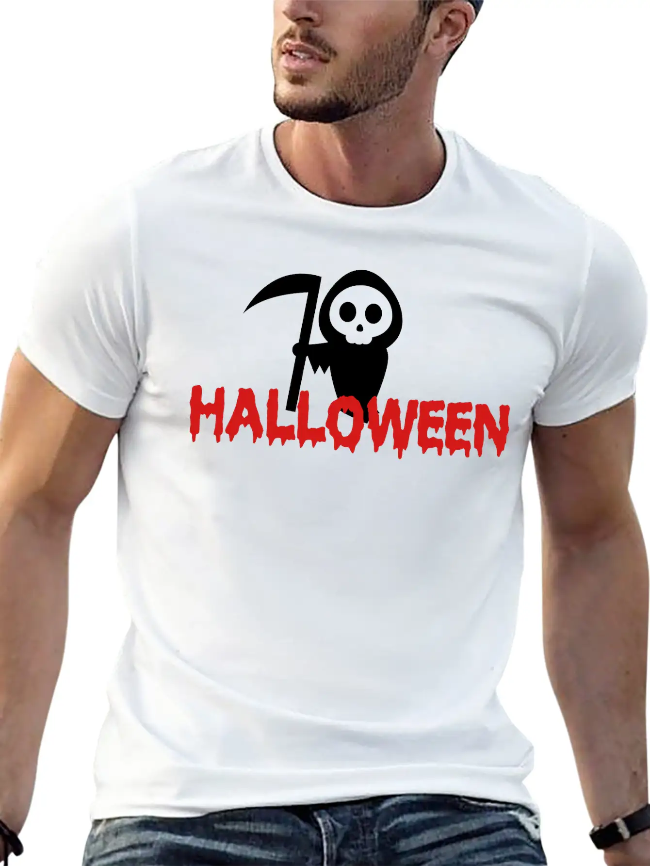 Cute Halloween Unisex Short Sleeve Soft Cotton T-Shirt – Casual Everyday Wear