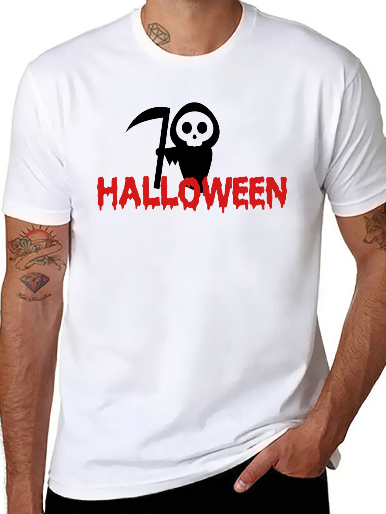 Cute Halloween Unisex Short Sleeve Soft Cotton T-Shirt – Casual Everyday Wear