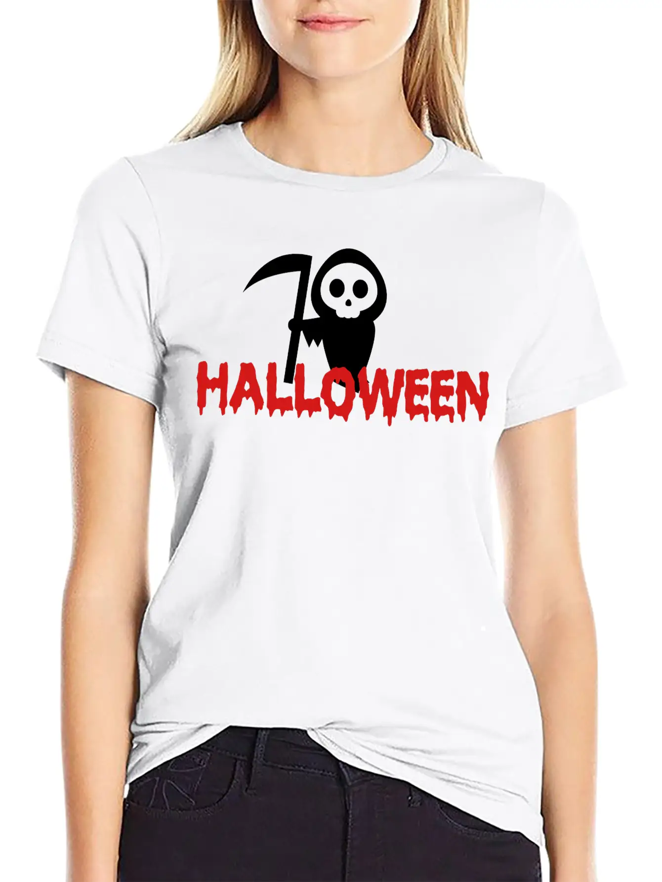 Cute Halloween Unisex Short Sleeve Soft Cotton T-Shirt – Casual Everyday Wear