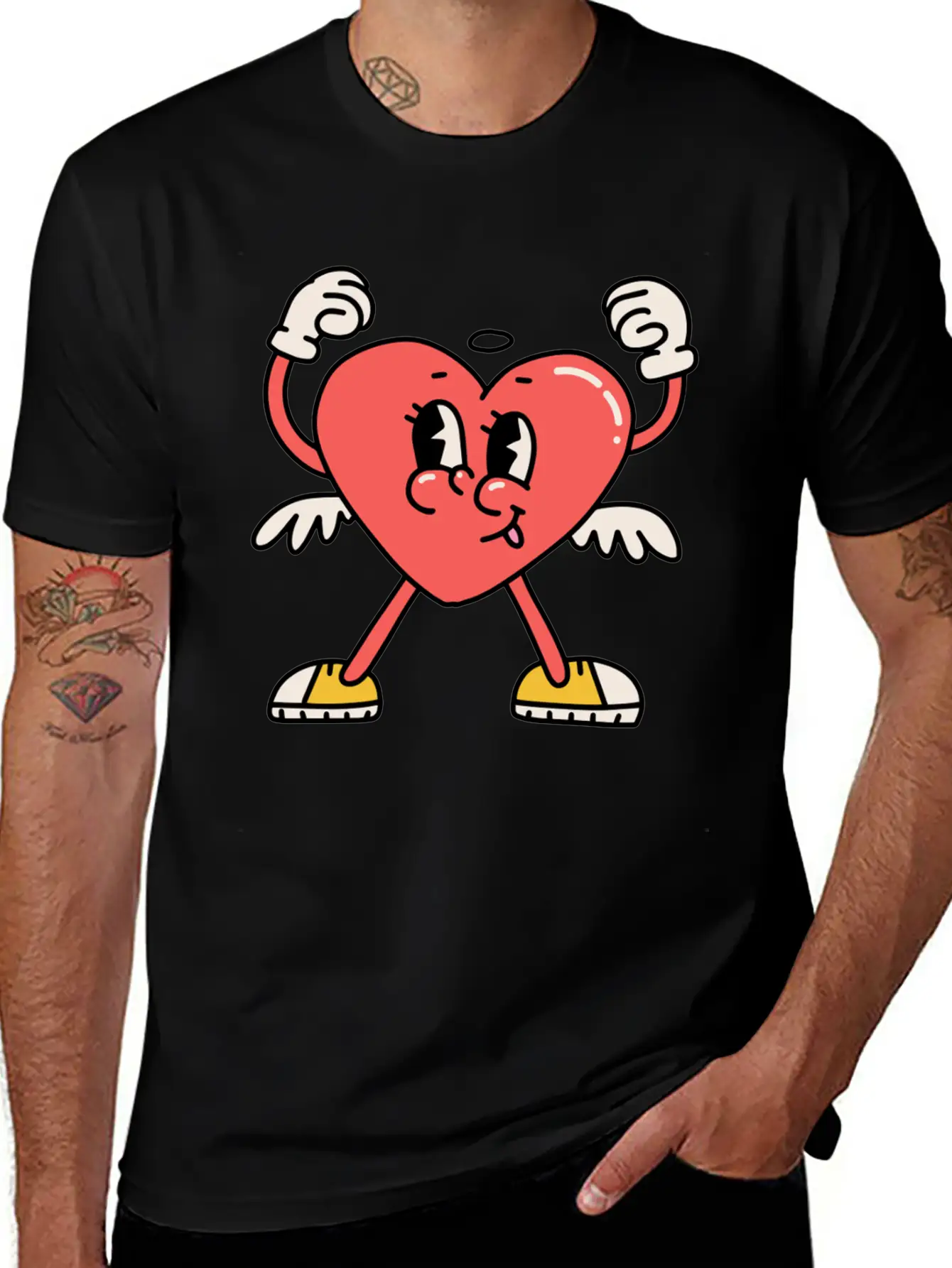 Cute Heart Stylish Everyday T-Shirt – Unisex Basic Cotton Tee