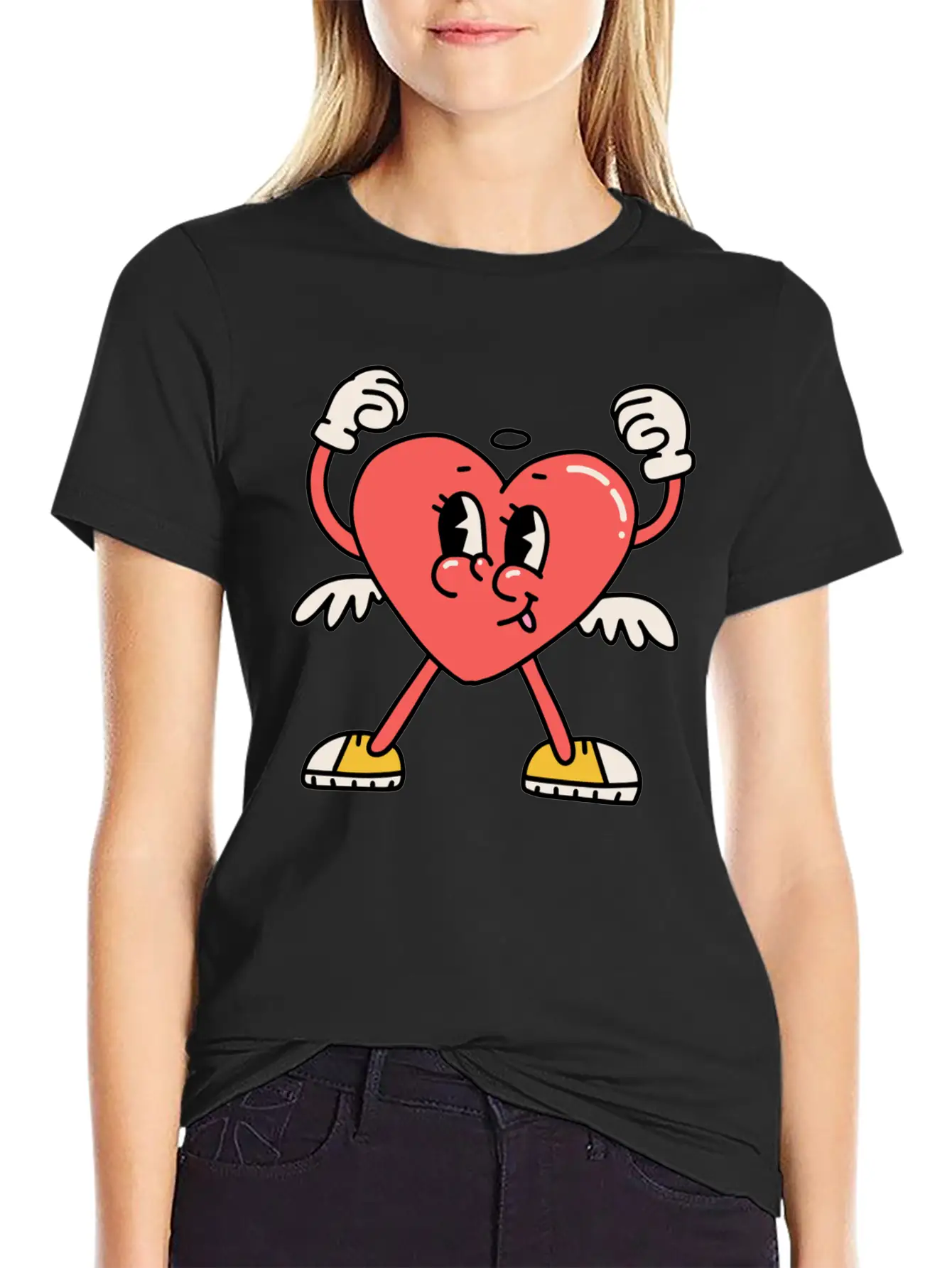Cute Heart Stylish Everyday T-Shirt – Unisex Basic Cotton Tee