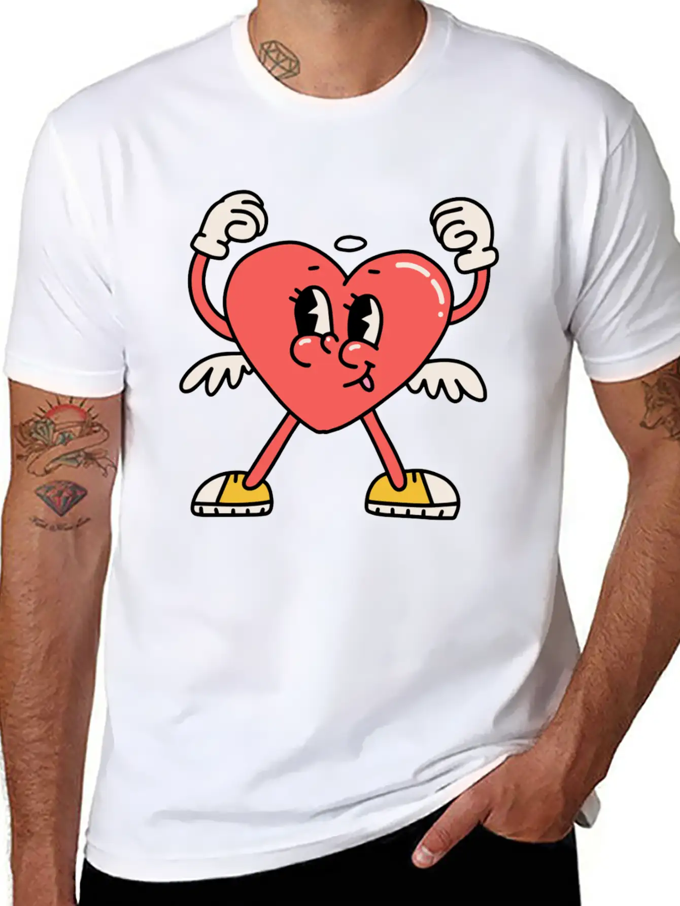 Cute Heart Stylish Everyday T-Shirt – Unisex Basic Cotton Tee
