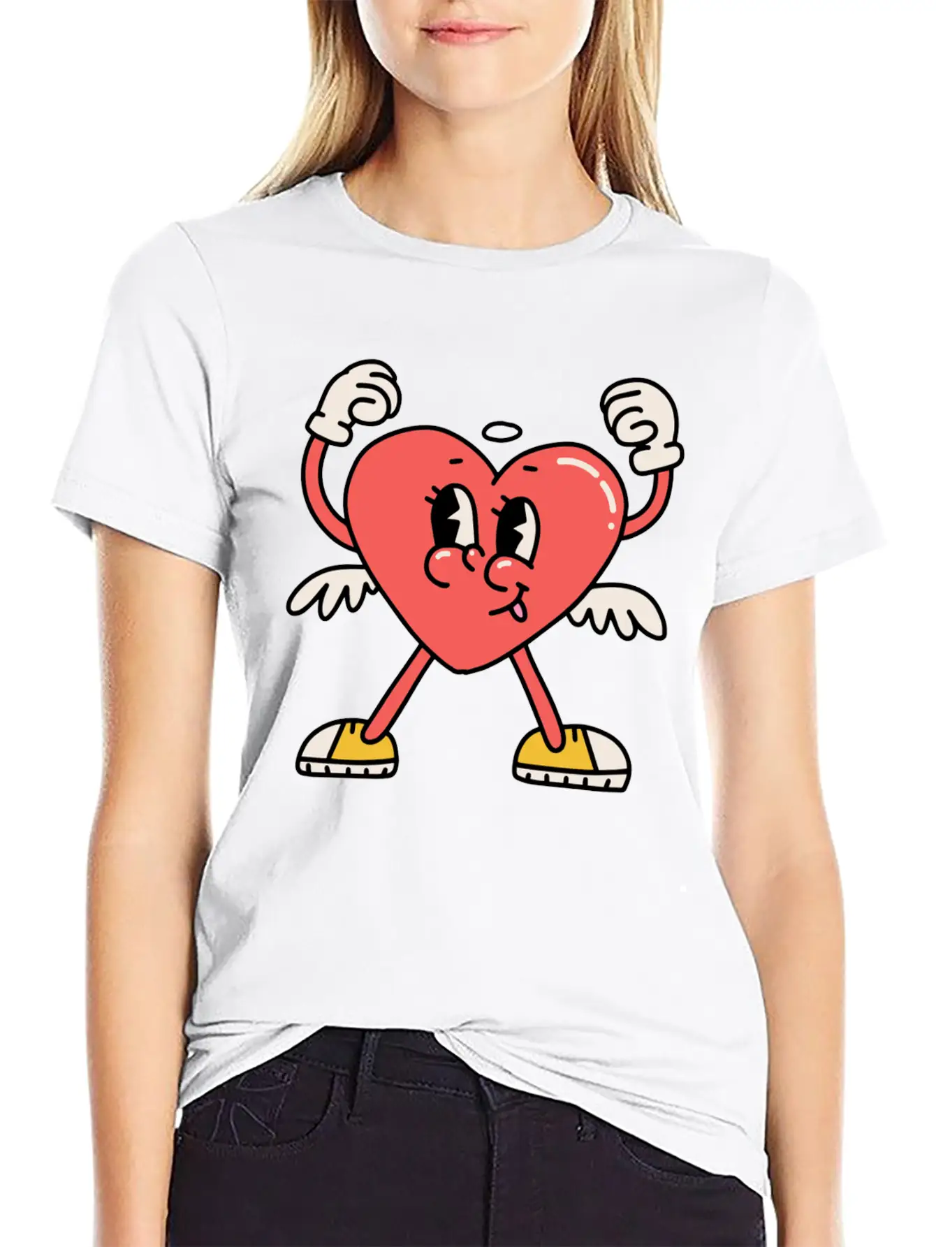 Cute Heart Stylish Everyday T-Shirt – Unisex Basic Cotton Tee