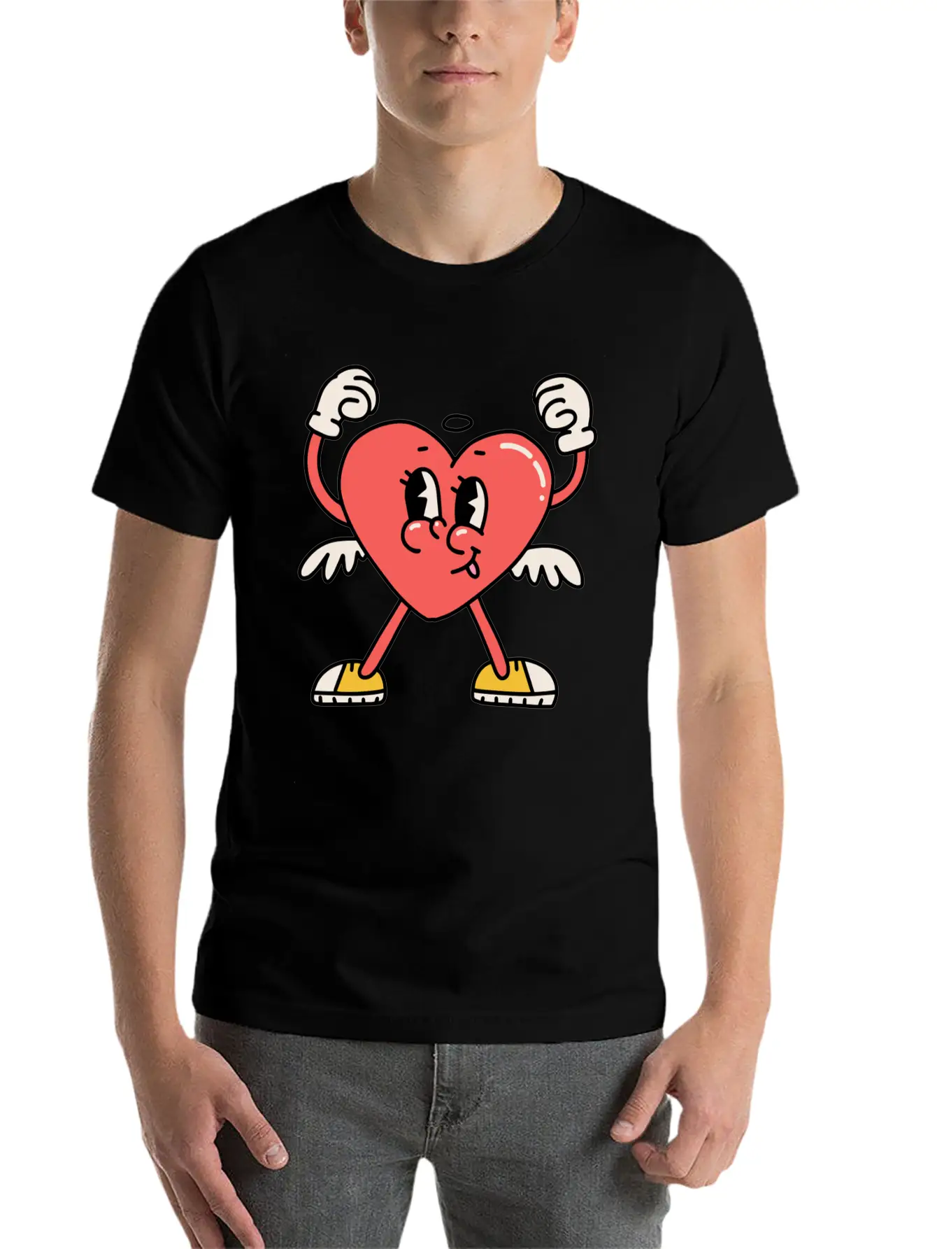 Cute Heart Stylish Everyday T-Shirt – Unisex Basic Cotton Tee