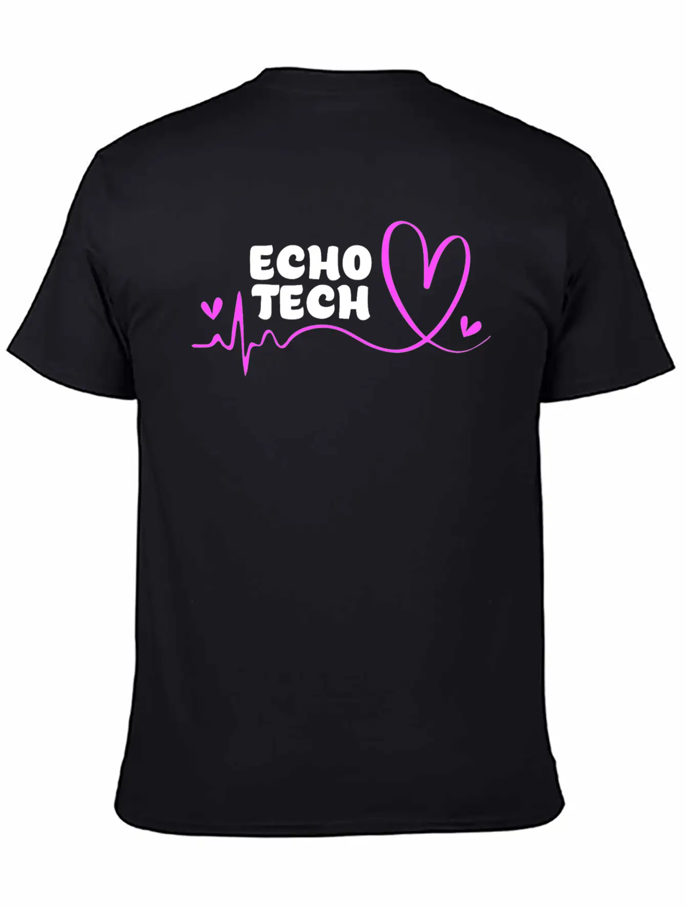 Cute Heartbeat Echo Tech Cardiac Sonography Timeless Short Sleeve Tee – Comfy And Minimalist Design