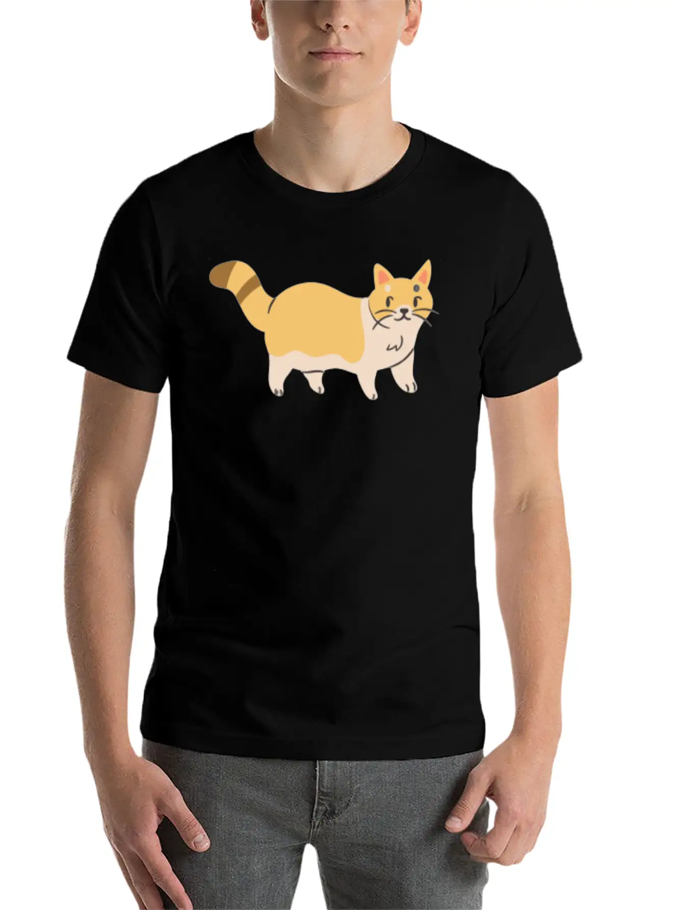 Cute House Cat Essential Unisex Summer Tee – Soft Cotton Casual Fit