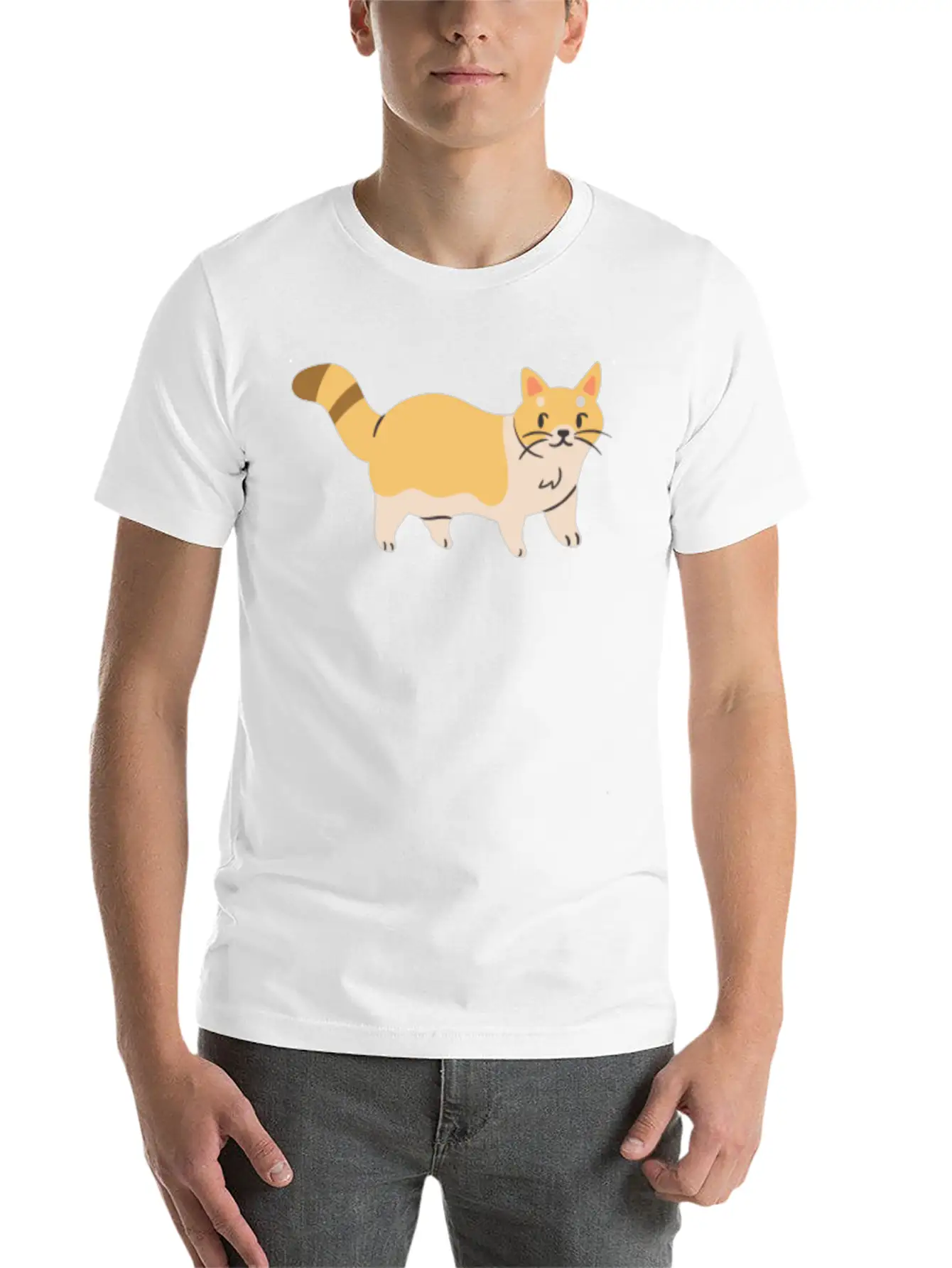 Cute House Cat Essential Unisex Summer Tee – Soft Cotton Casual Fit