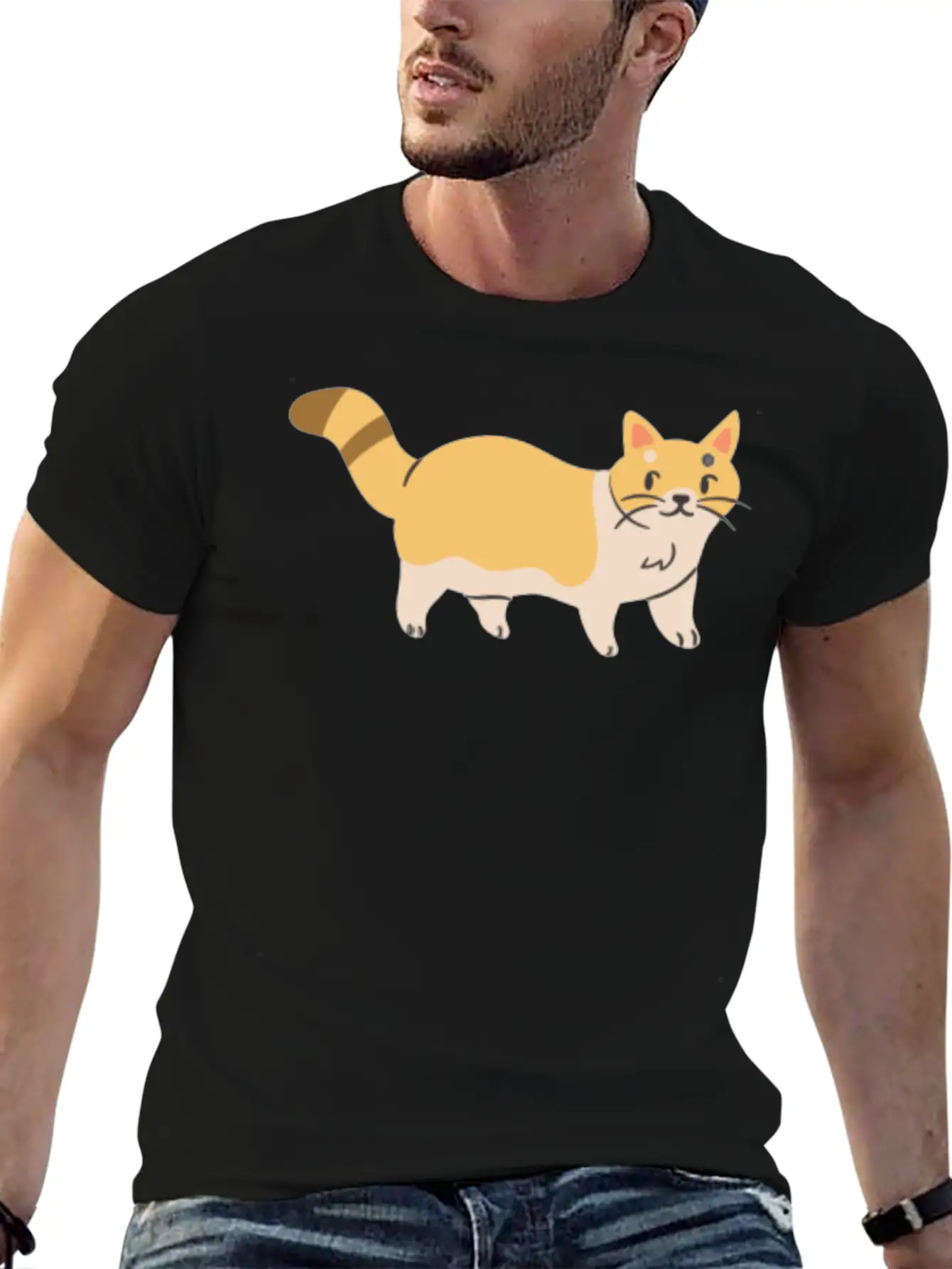 Cute House Cat Essential Unisex Summer Tee – Soft Cotton Casual Fit