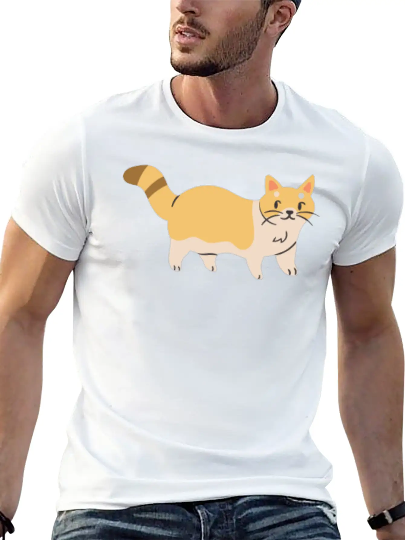 Cute House Cat Essential Unisex Summer Tee – Soft Cotton Casual Fit