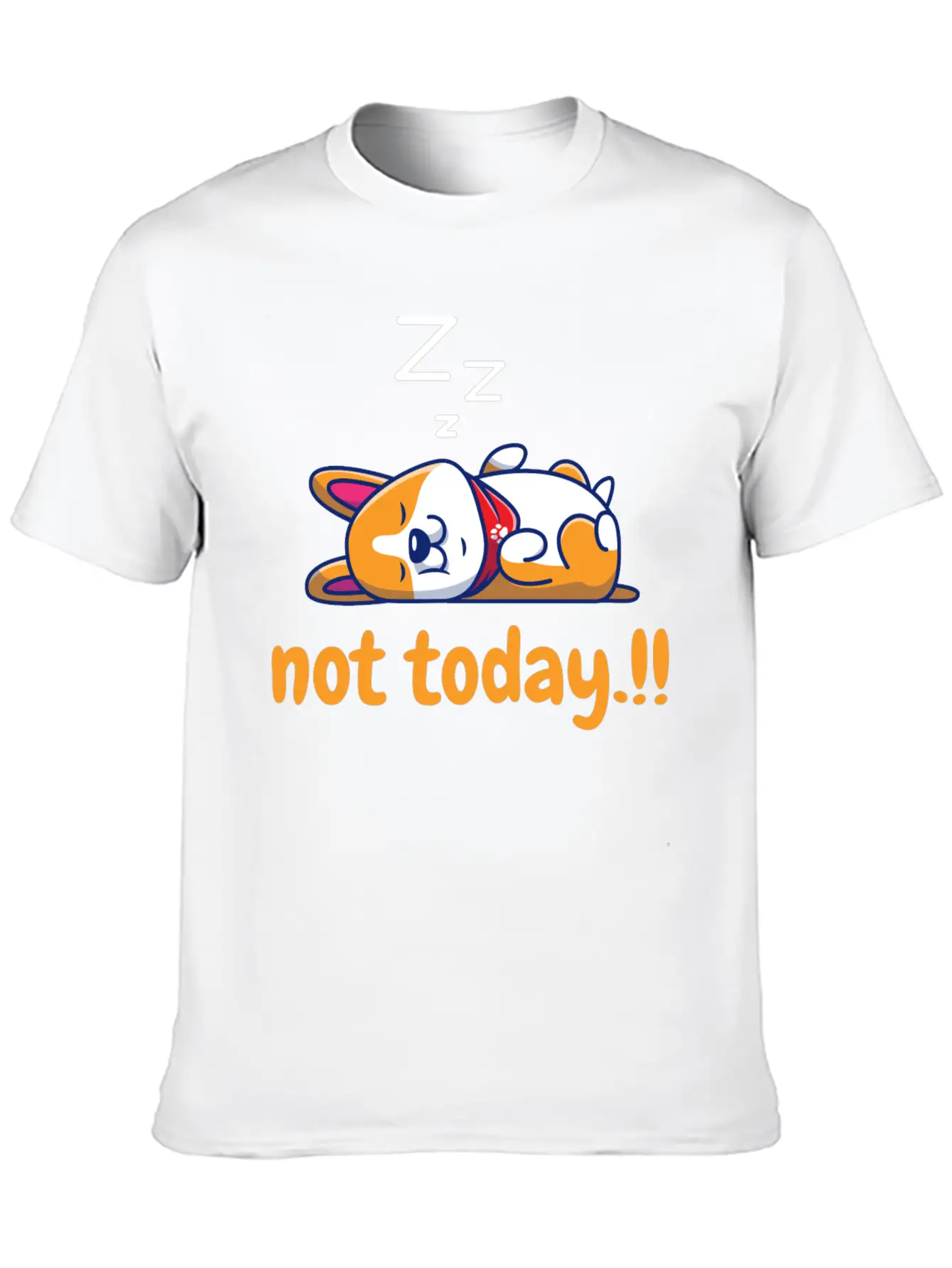 Cute Lazy Dog Comfortable Minimalist Graphic Tee – Summer Style Essential