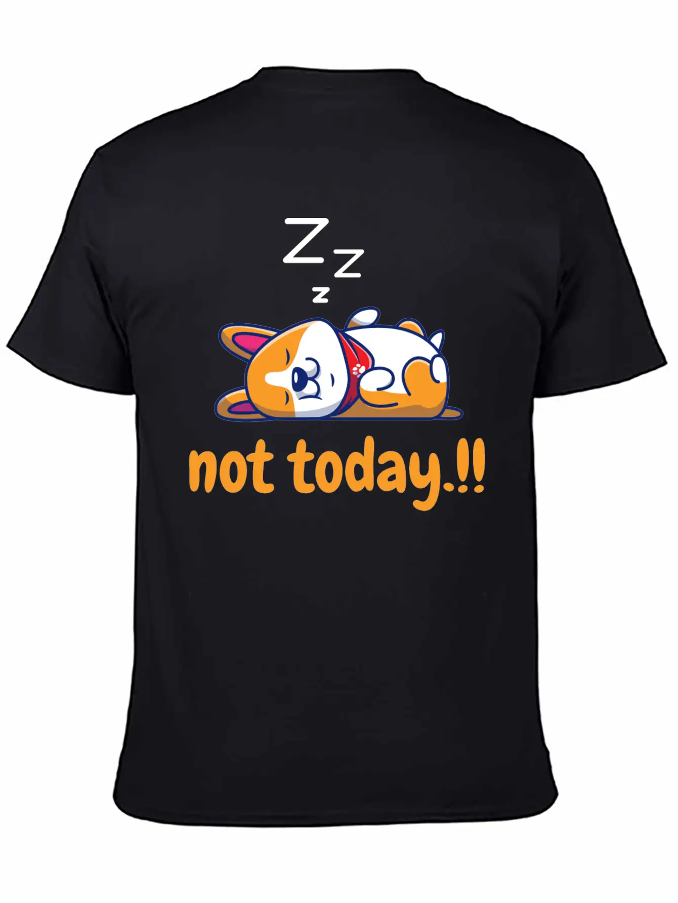Cute Lazy Dog Comfortable Minimalist Graphic Tee – Summer Style Essential