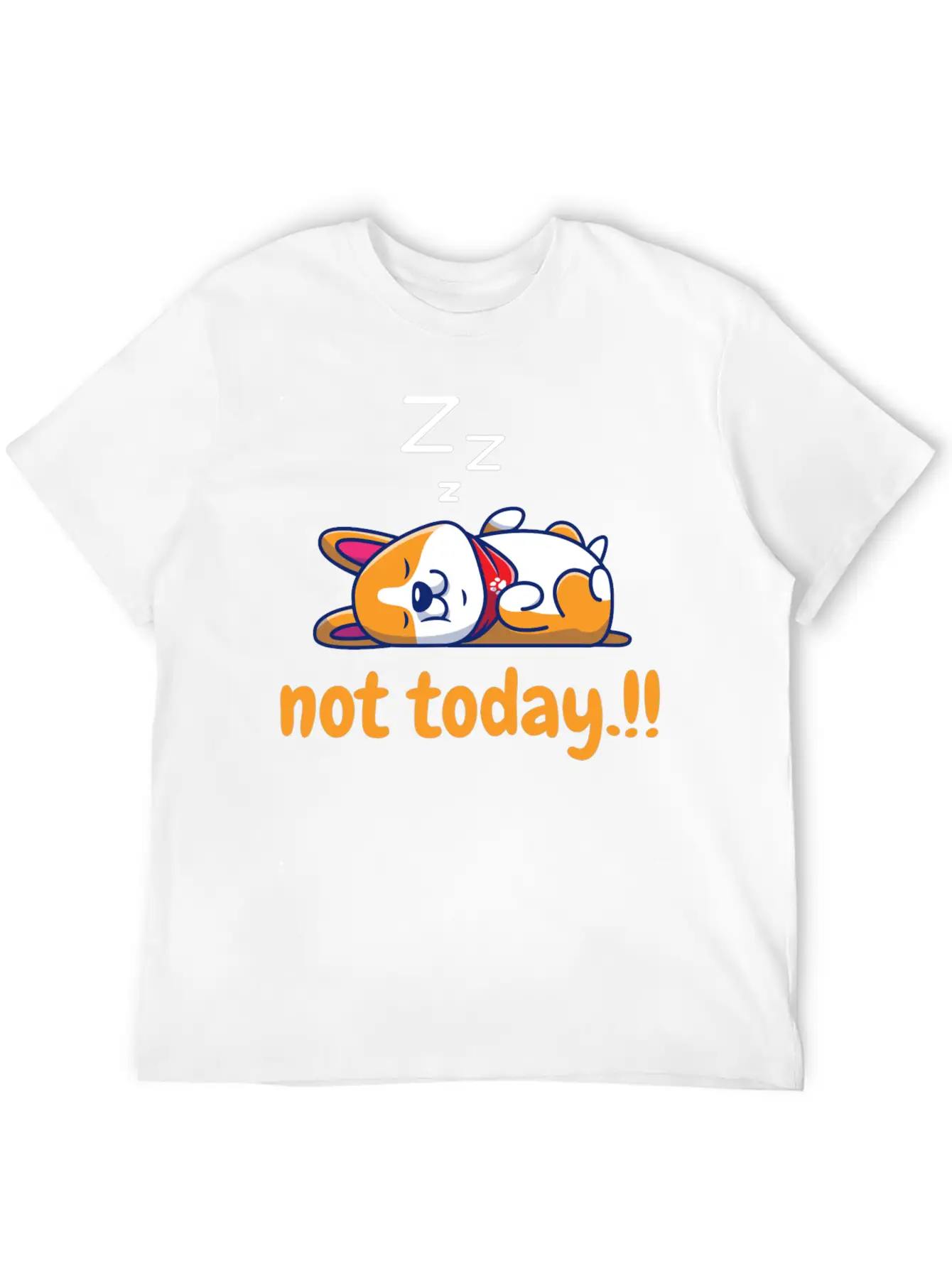 Cute Lazy Dog Comfortable Minimalist Graphic Tee – Summer Style Essential
