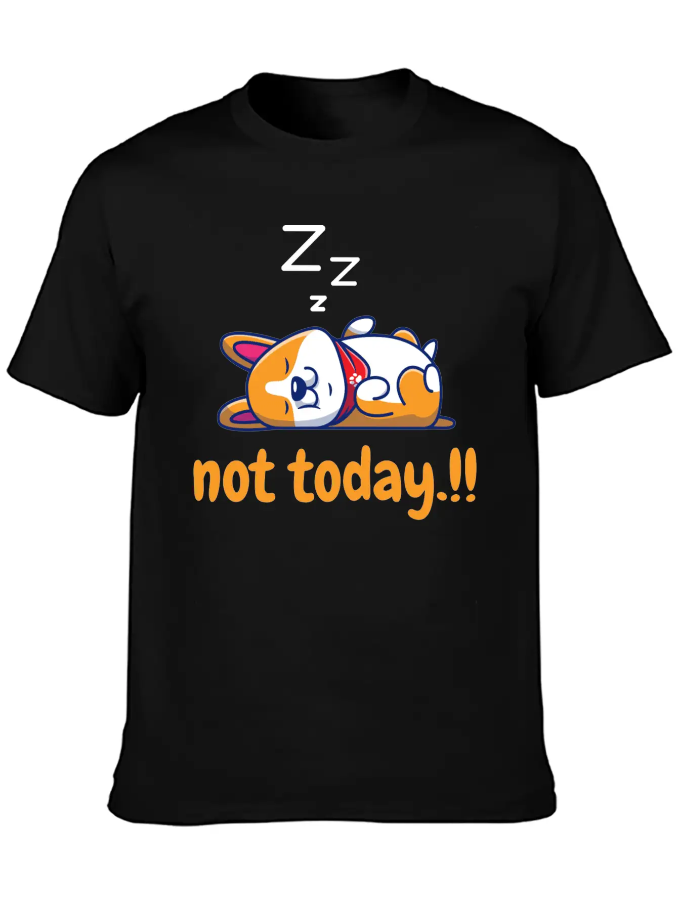 Cute Lazy Dog Comfortable Minimalist Graphic Tee – Summer Style Essential